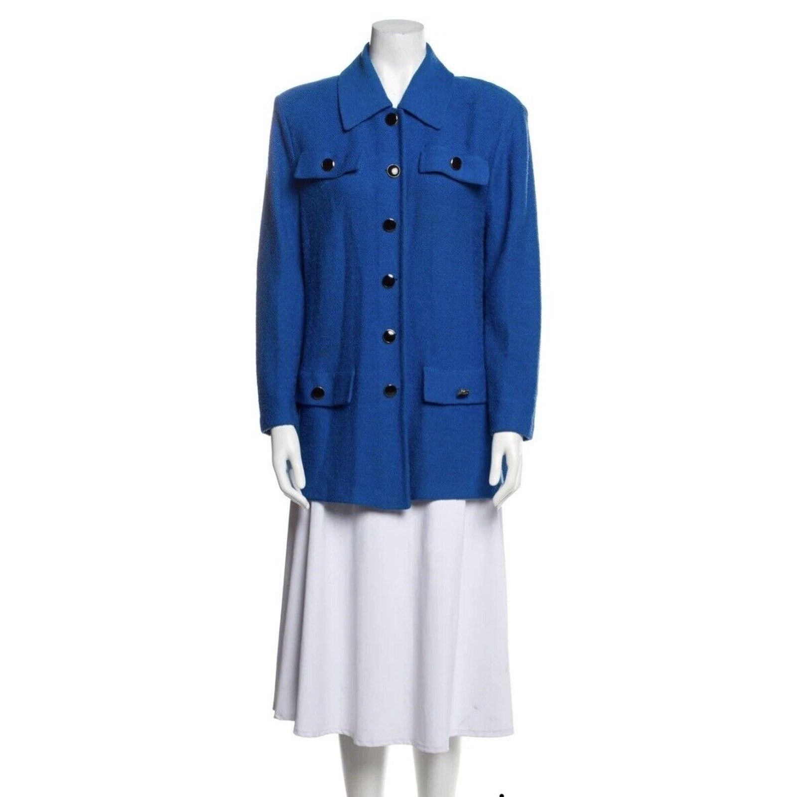 St. John St John Collection royal blue cardigan button sweater jacket Size XS / US 0-2 / IT 36-38 - 1 Thumbnail