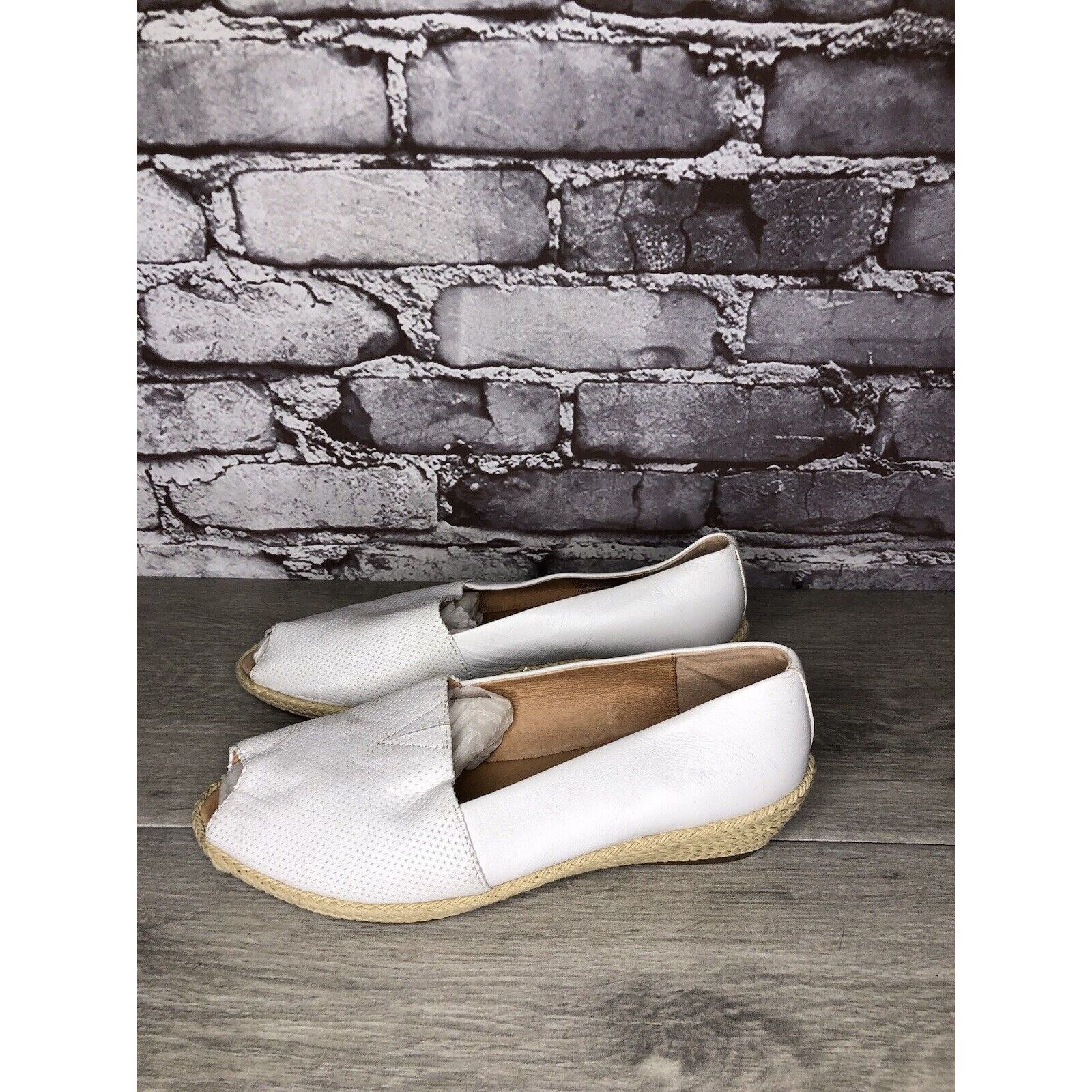 Kenneth Cole Kenneth Cole Gentle Souls White Leather Woven Wedge Sandals Size US 8.5 / IT 38.5 - 13 Thumbnail