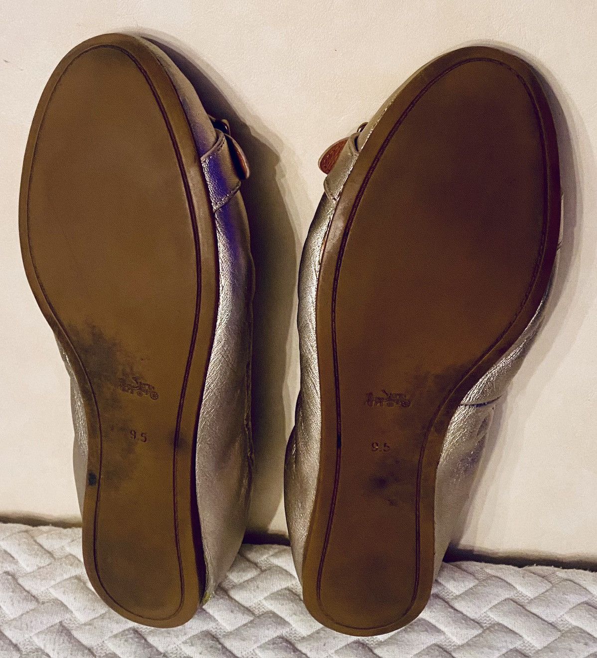 Coach Coach Stanton Champagne Leather C Buckle Ballet Flats 9.5 M Size US 9.5 / IT 39.5 - 15 Thumbnail