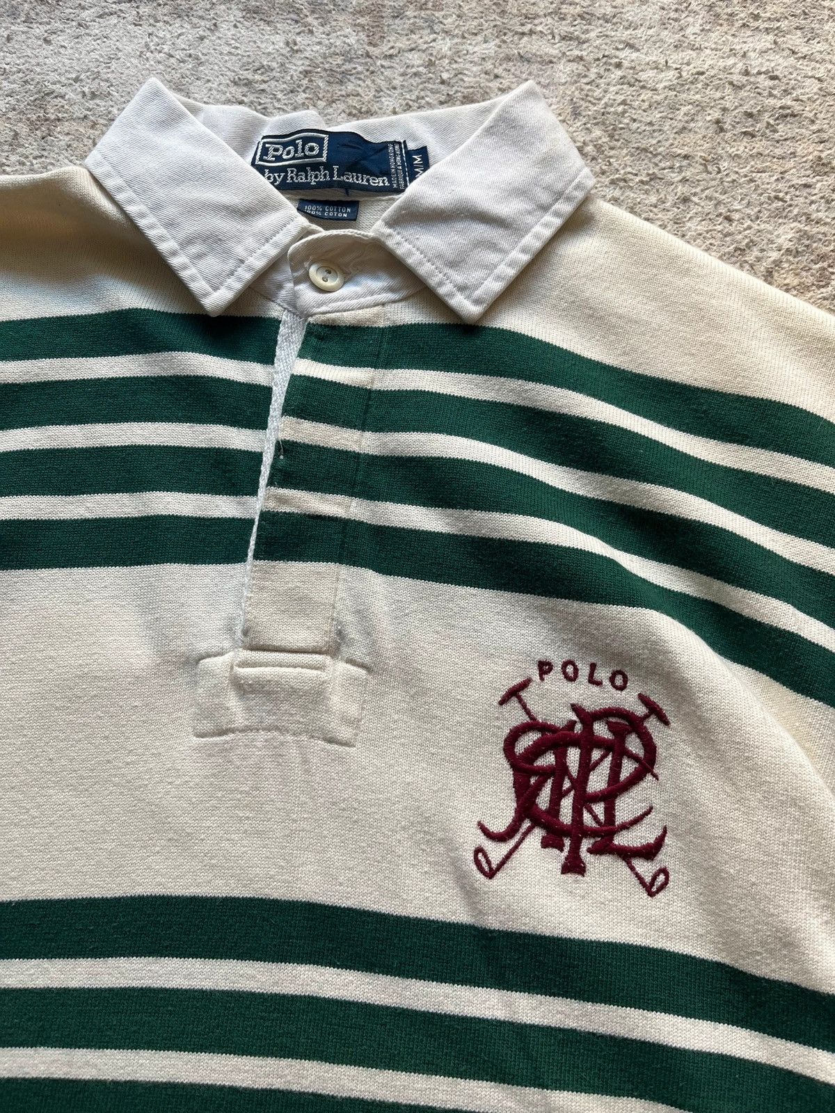 Polo Ralph Lauren Polo Ralph Lauren Scribble Rugby Stripped 1990s Size US M / EU 48-50 / 2 - 4 Thumbnail