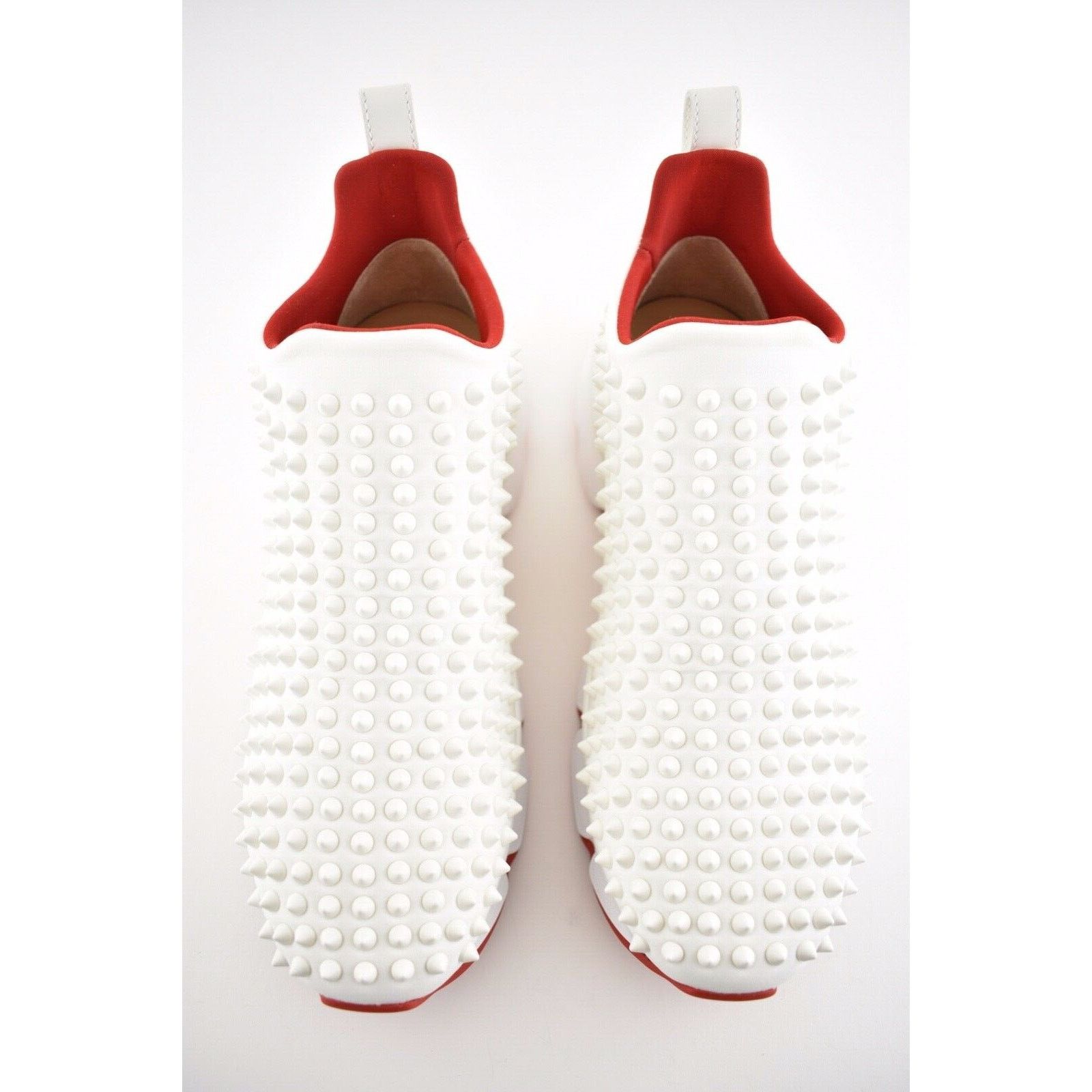 Christian Louboutin Spike Sock Donna Flat Snow White Red Neoprene Sneaker 36 Size US 6 / IT 36 - 6 Thumbnail