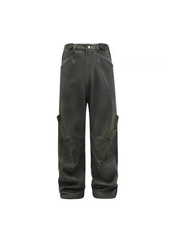 VIBE Retro Distressed Badlands Scimitar Pocket Straight Leg Pants Size US 33 - 4 Thumbnail