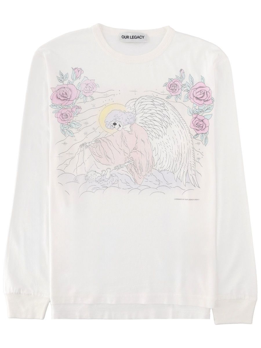 Our Legacy OUR LEGACY T-SHIRT CON STAMPA - WHITE (IT 48) Size US M / EU 48-50 / 2 - 1 Thumbnail