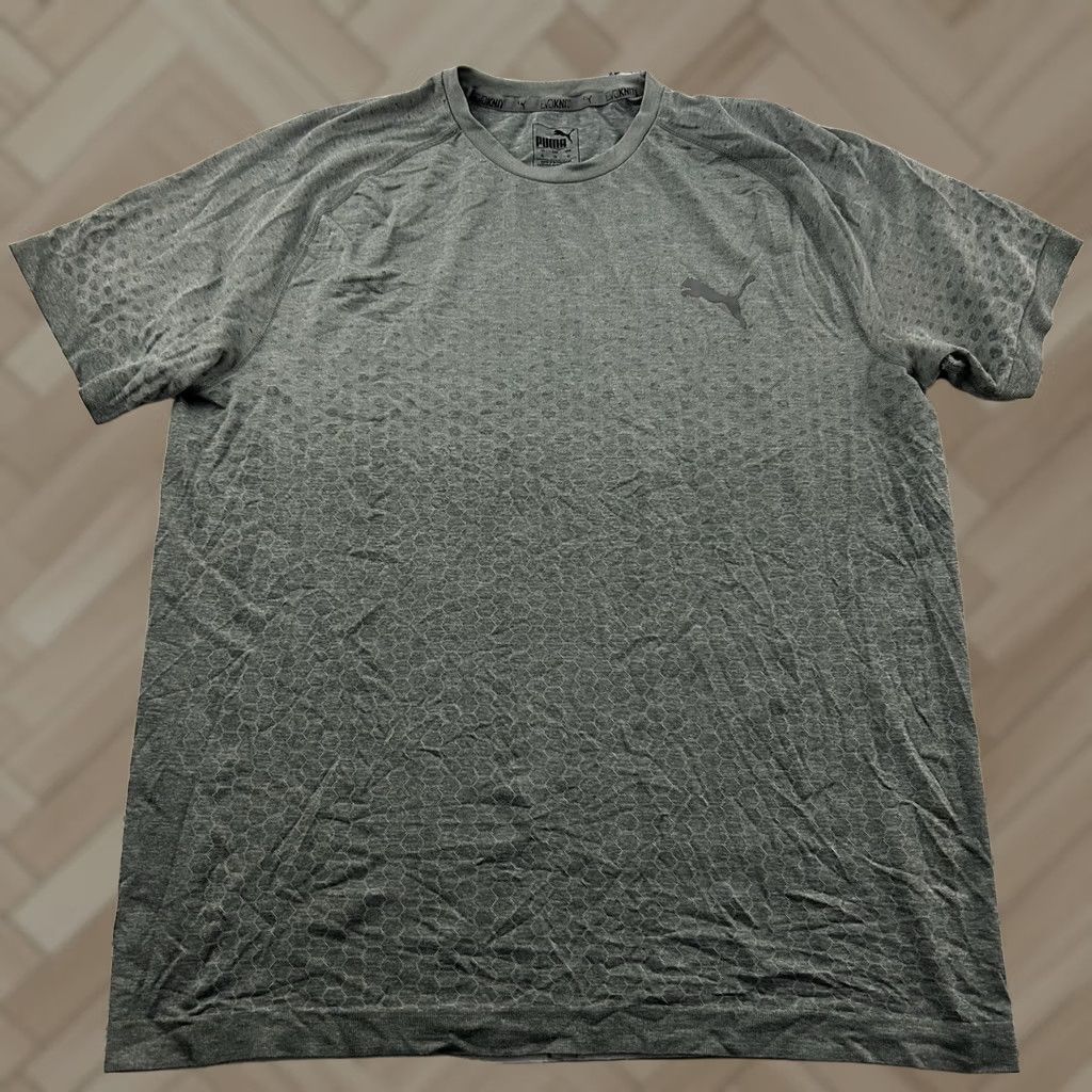 Puma Puma Evoknit Short Sleeve Athletic T Shirt Men's XL Gray Size US XL / EU 56 / 4 - 1 Thumbnail