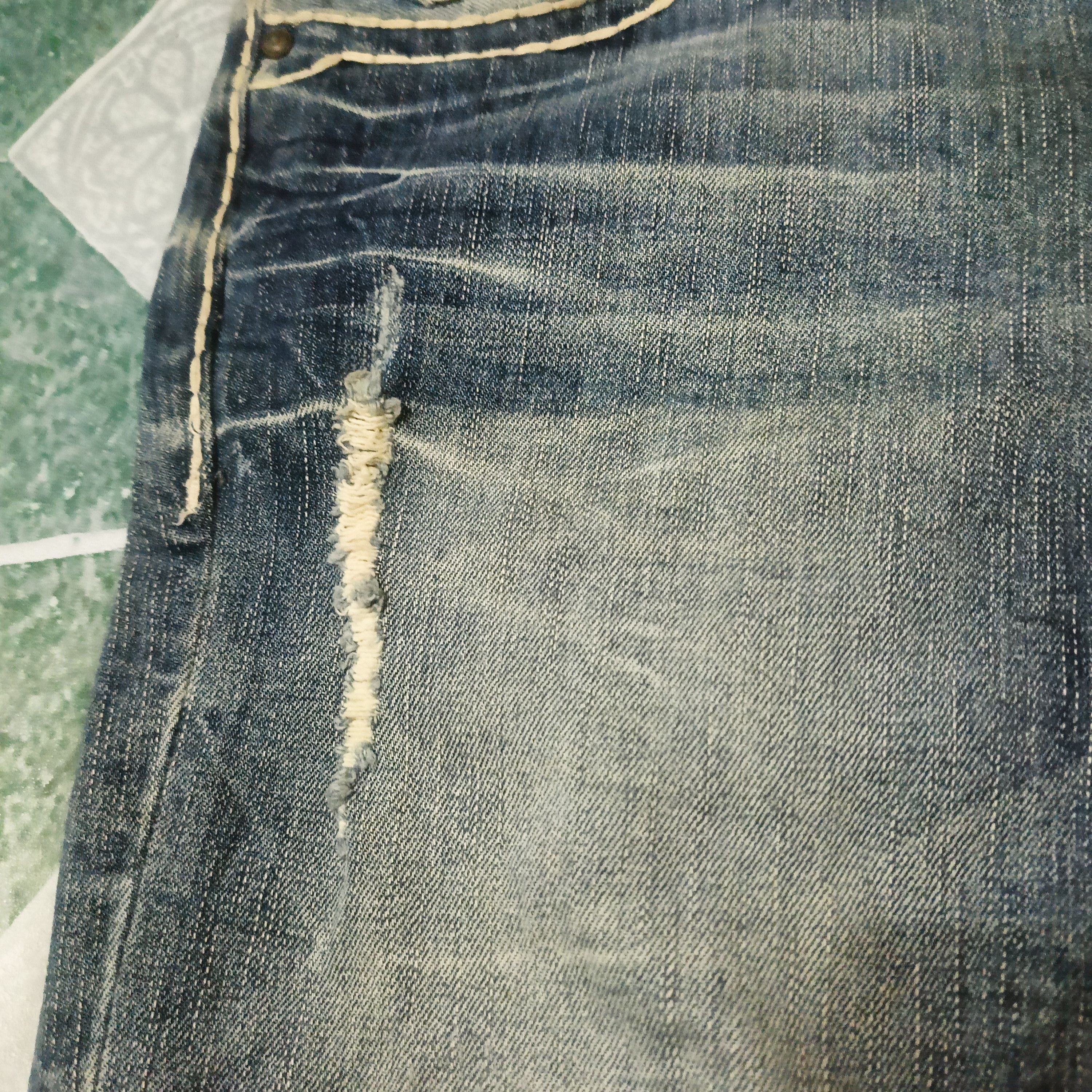 Who Decides War Japanese Shane jeans distressed white stitch Flared jeans Size US 30 / EU 46 - 10 Thumbnail