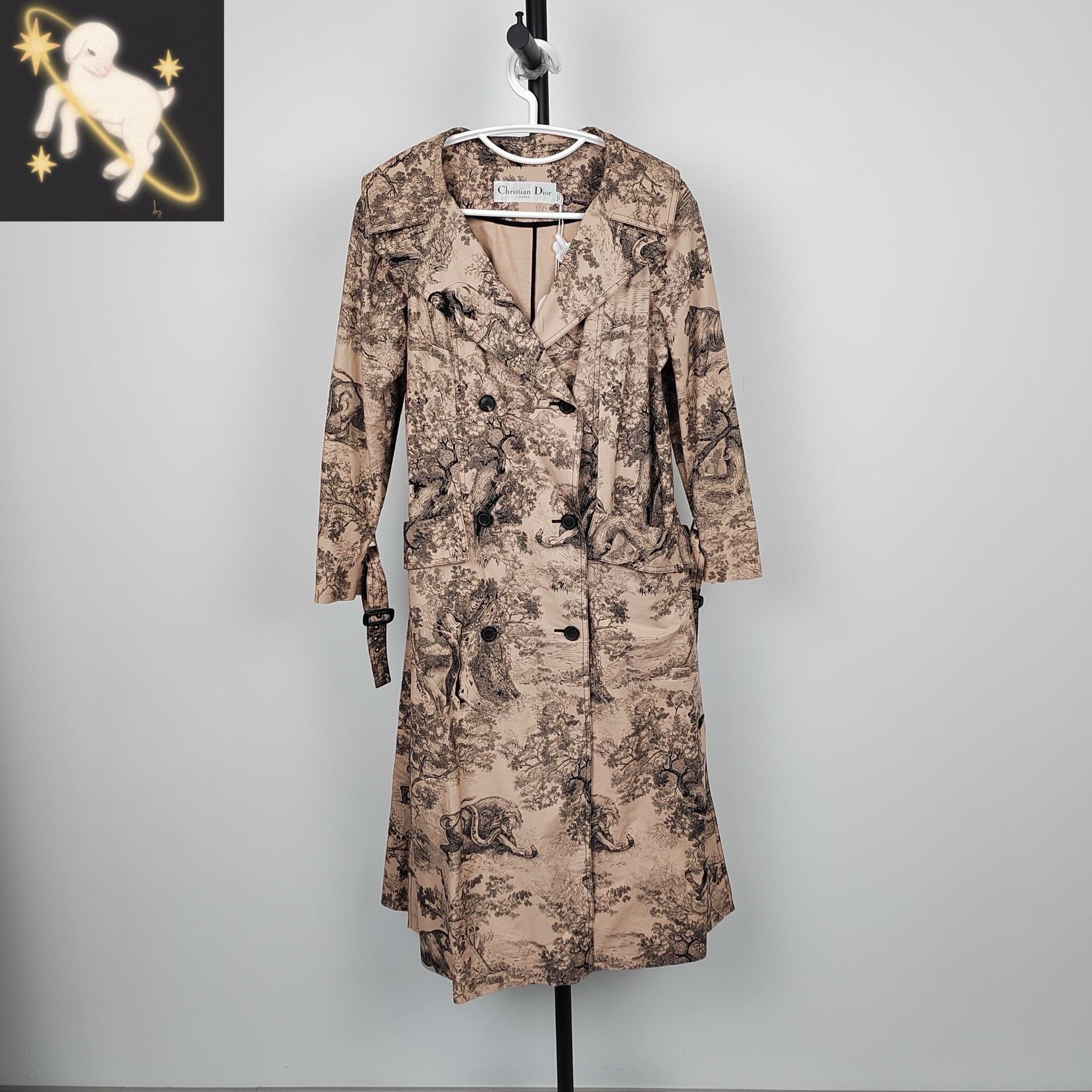 Dior Dior 23ss Jungle Zoo Brown Embroidered Trench Size XXS / US 00 / IT 34 - 1 Thumbnail