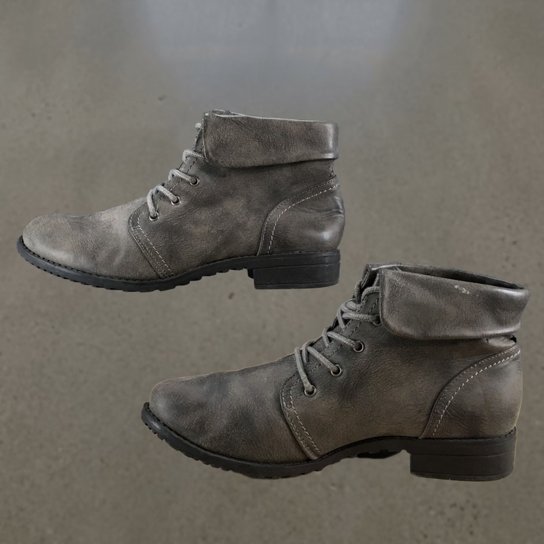 Vintage White Mountain Cliffs Boots Womens 9.5 M Tango Ankle Bootie Gray Faux Leather Casual Comfort Size US 10 / IT 40 - 1 Thumbnail