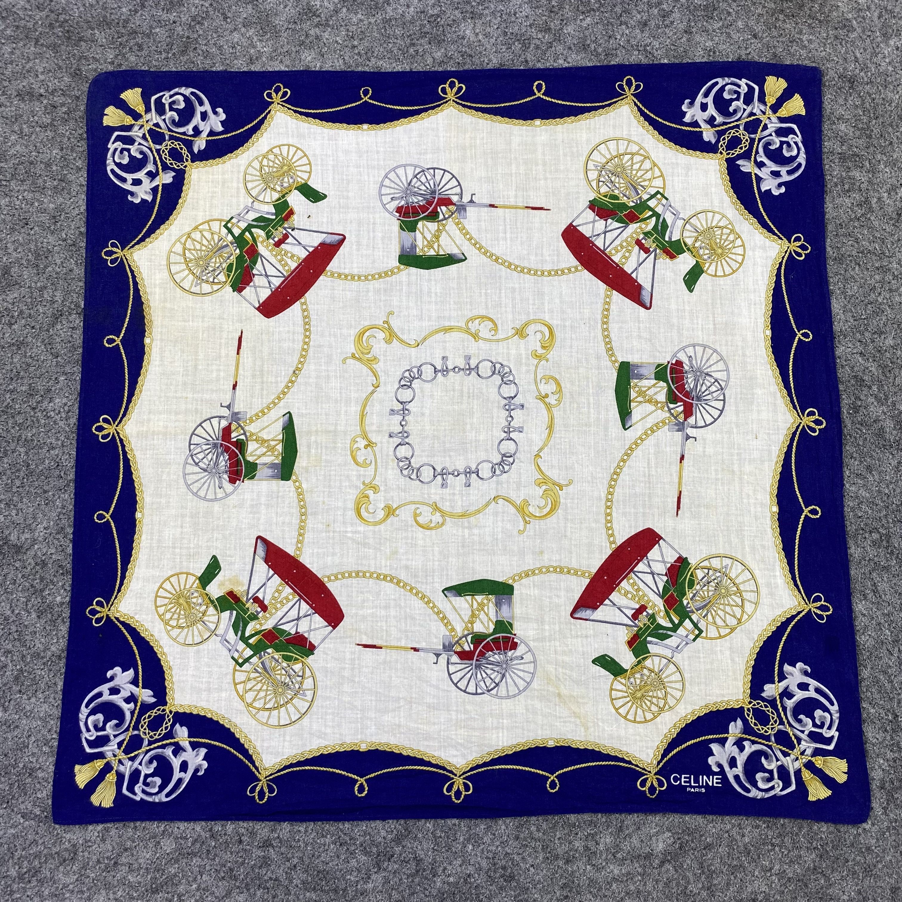 Vintage Celine Handkerchief / Bandana / Neckerchief-B2270 Size ONE SIZE - 3 Thumbnail