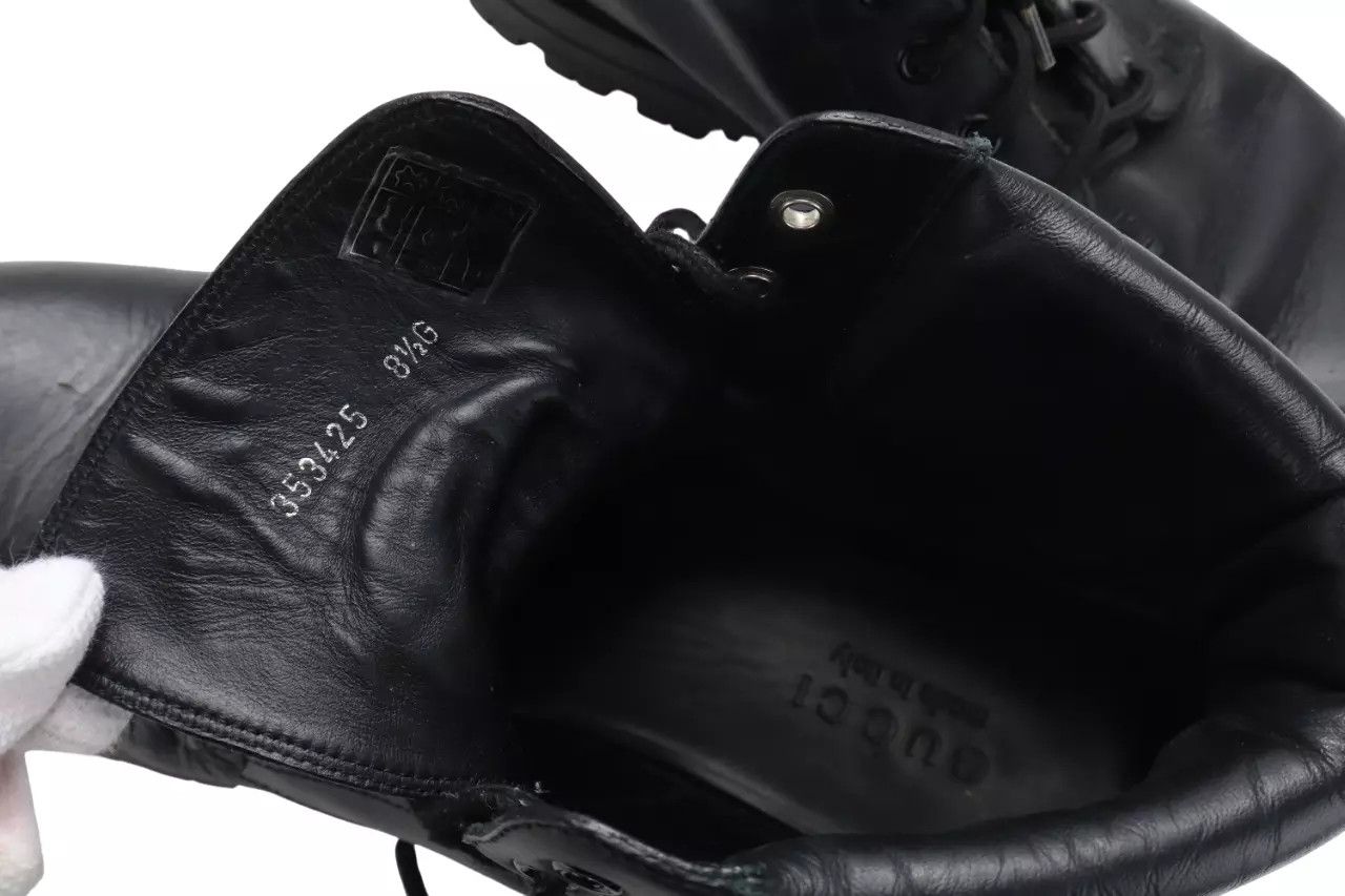 Gucci GUCCI Shoes Men's UK 8.5 Black Leather Ankle Top Boots Size US 9.5 / EU 42-43 - 7 Thumbnail