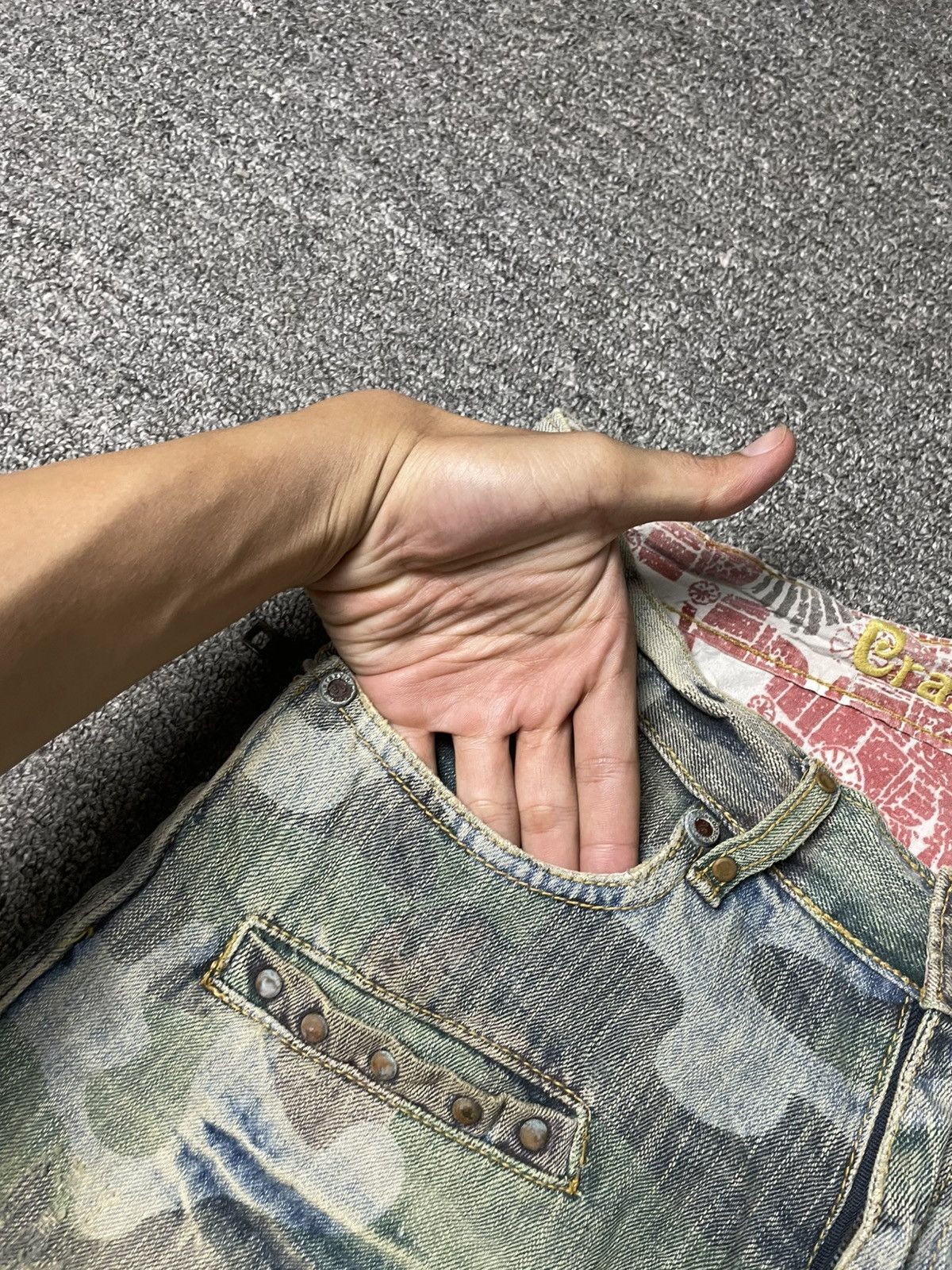 Japanese Brand × Vintage Vintage CRAZY LEOPARD Denim Shorts (95) Size US 28 / EU 44 - 9 Thumbnail