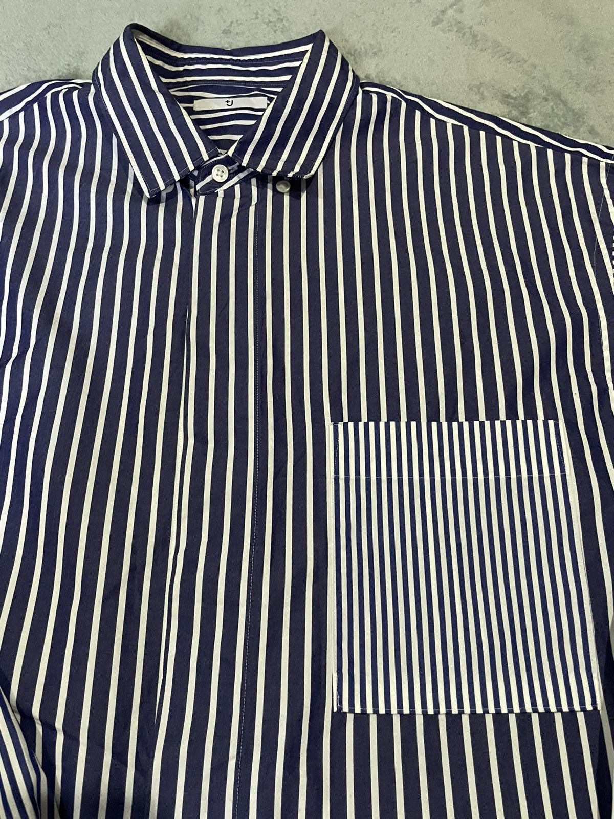 Jil Sander × Uniqlo Jil Sander x Uniqlo+J Supima Cottton Striped Shirt Size US M / EU 48-50 / 2 - 5 Thumbnail