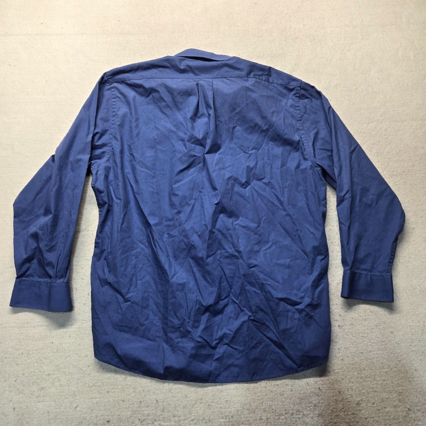 Vintage Ivy Crew Shirt Adult Mens XL Solid Blue Long Sleeve Button-Up Size US XL / EU 56 / 4 - 7 Thumbnail