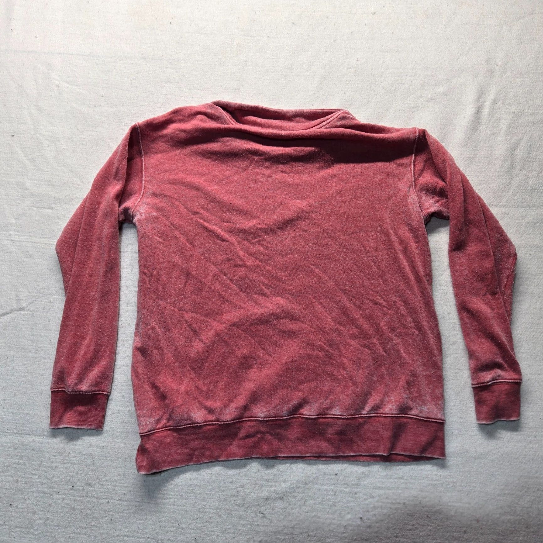 Vintage Ocean Drive Hoodie Solid Pink Red Sweater Pouch Adult Women's L Hooded Round Neck Fall Spring Size L / US 10 / IT 46 - 7 Thumbnail