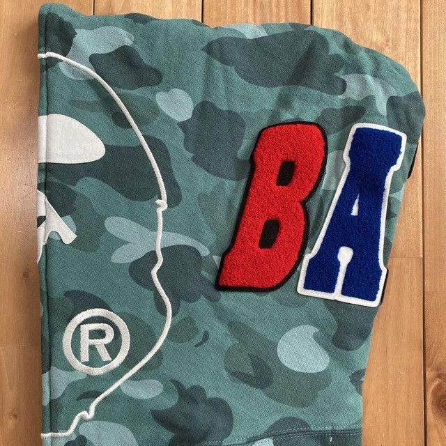 Bape BAPE Head full zip hoodie green camo a bathing ape Size US M / EU 48-50 / 2 - 6 Thumbnail