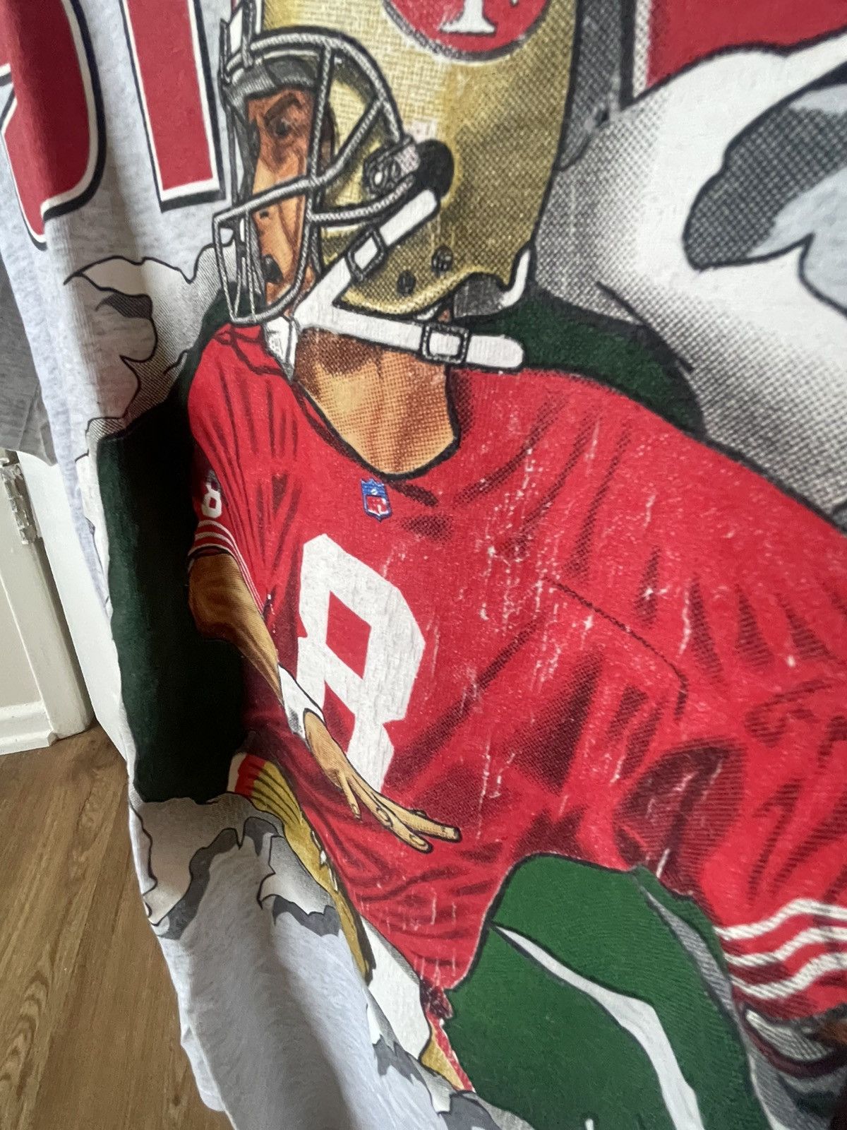 Nutmeg 🔥👕 49ers Vintage 90s Steve Young Shirt Size US L / EU 52-54 / 3 - 5 Thumbnail