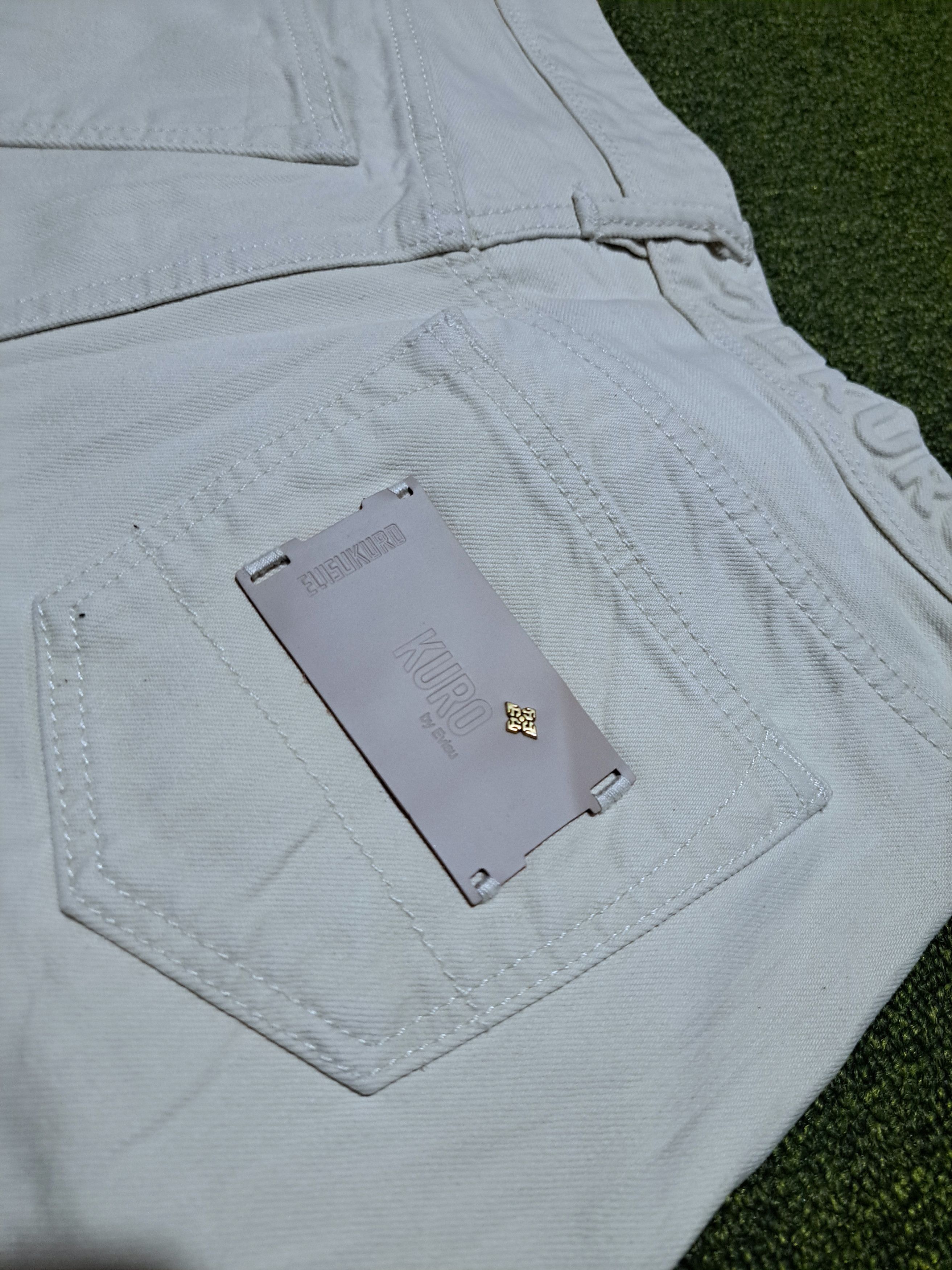 Evisu EVISU KURO Embossed Logo Cropped Jeans Women Sz 26 Size 26" / US 2 / IT 38 - 6 Thumbnail
