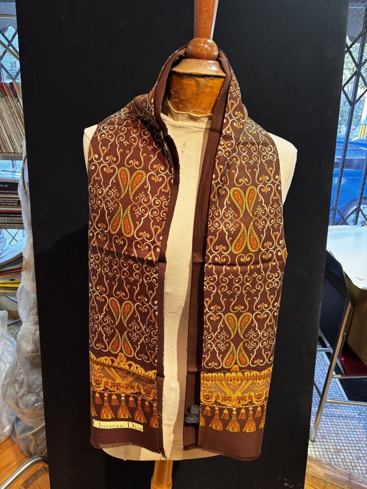 Christian Dior Monsieur Christian Dior Monsieur Silk & Wool Shawl Made in Italy Size ONE SIZE - 3 Thumbnail