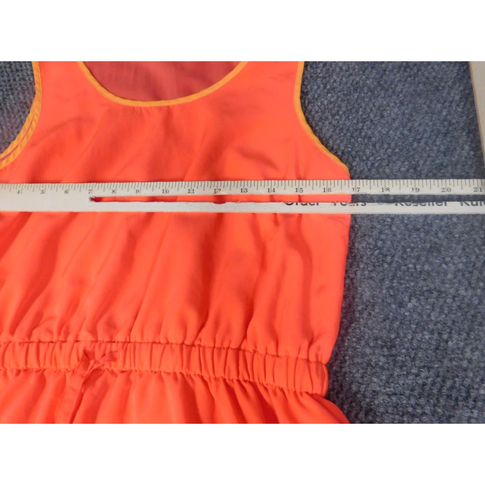 Gap Gap Sundress Dress Womens M Orange A-line Sleeveless Dolman Ruffle Lined Polyester Rayon Long Casual Business 60s? 0 Size M / US 6-8 / IT 42-44 - 5 Thumbnail