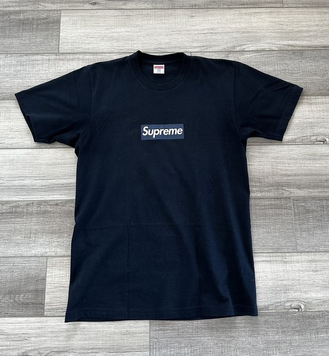 Supreme yankees cheap box logo navy