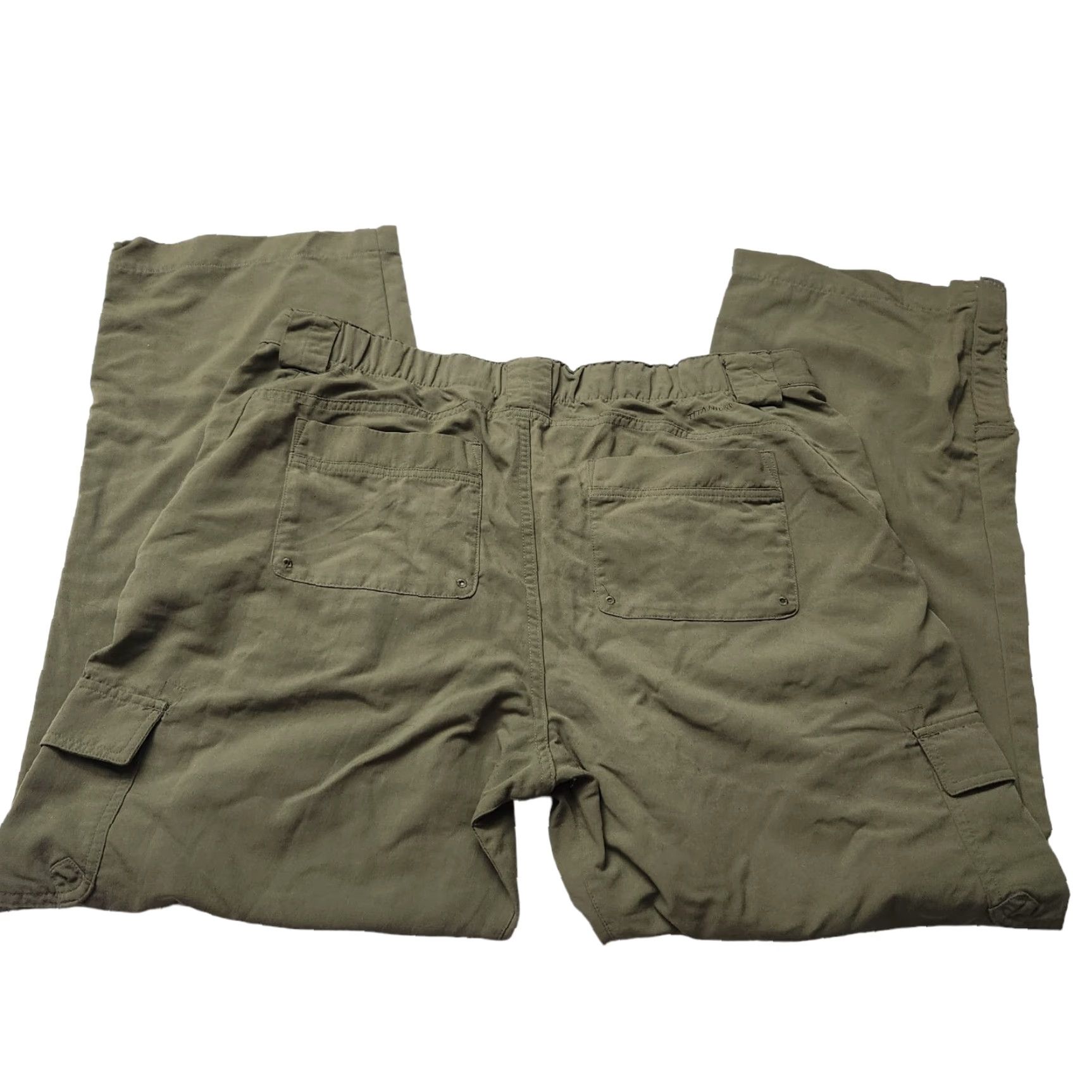 Vintage Columbia Cargo Convertible Olive Green Pants 16 Long Womens Size 38" / US 16 / IT 52 - 7 Thumbnail