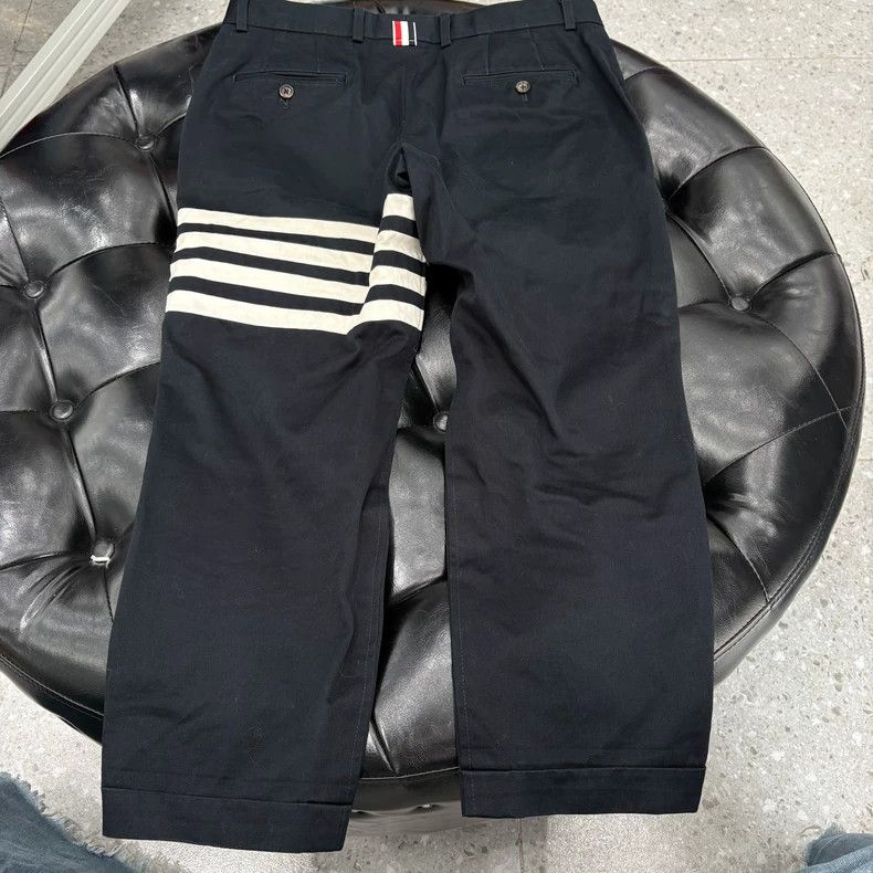 Thom Browne Thom Browne Black cotton casual pants Size US 38 / EU 54 - 2 Thumbnail