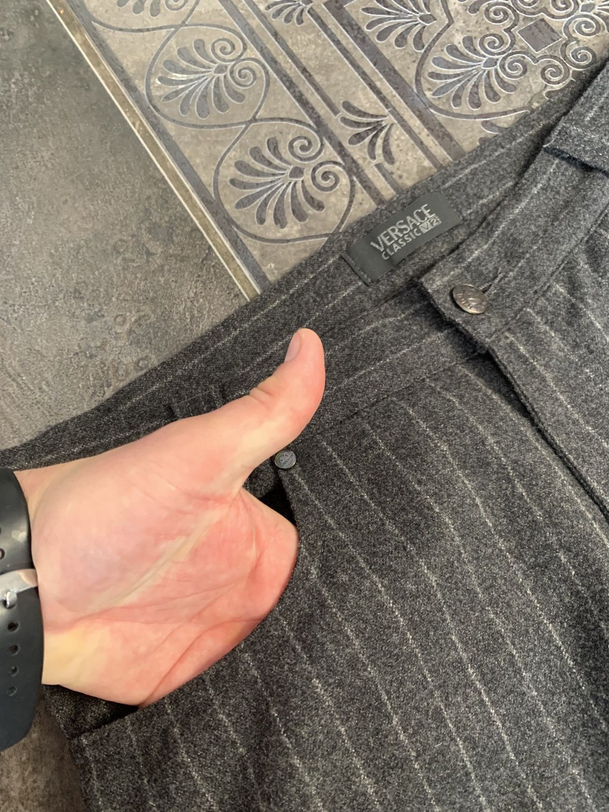 Versace × Vintage Versace Lana wool pants Logo Size US 34 / EU 50 - 5 Thumbnail