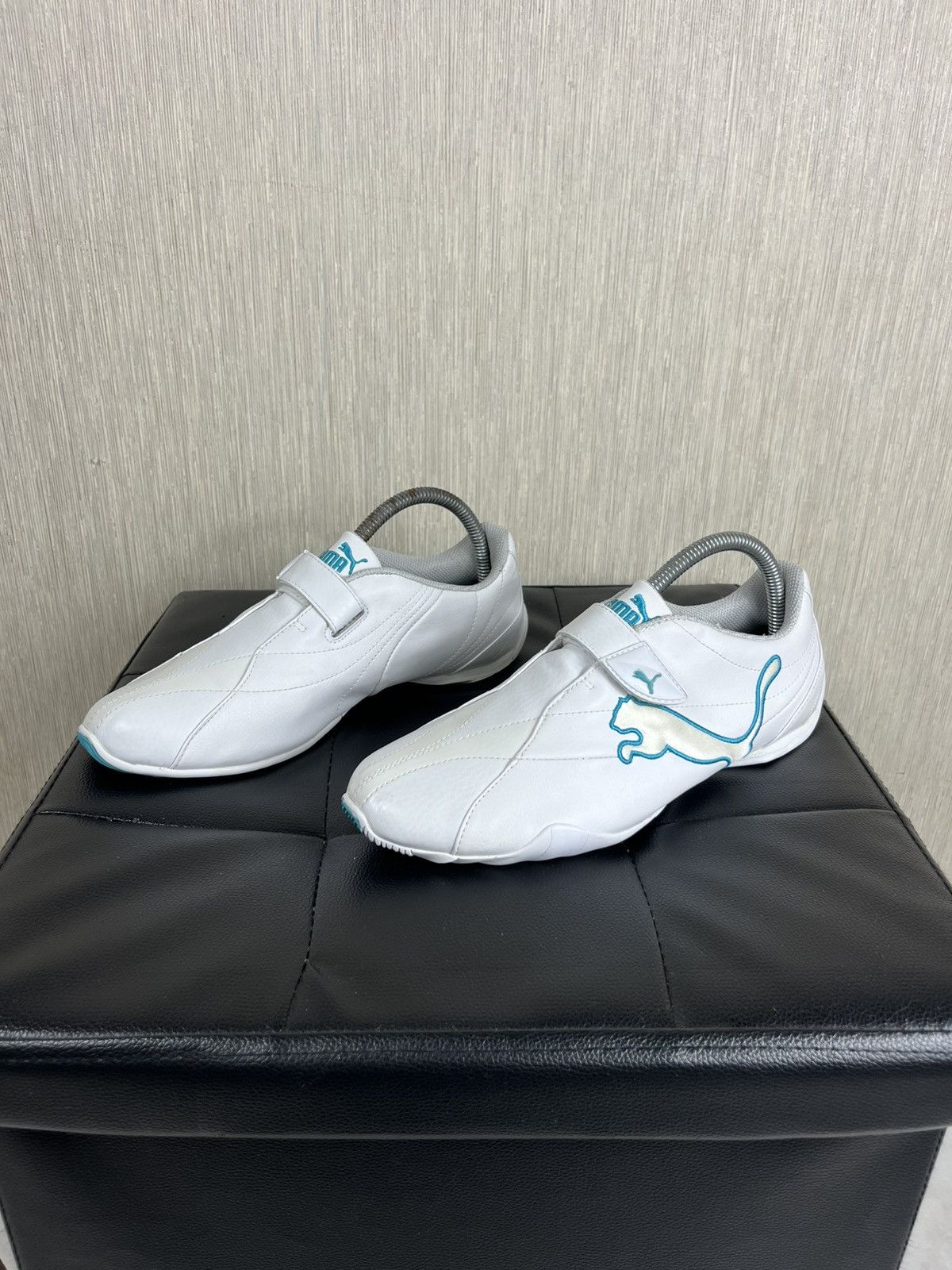 Puma × Vintage Vintage Puma y2k leather velcro shoes low sneakers speed cat Size US 8.5 / EU 41-42 - 2 Thumbnail