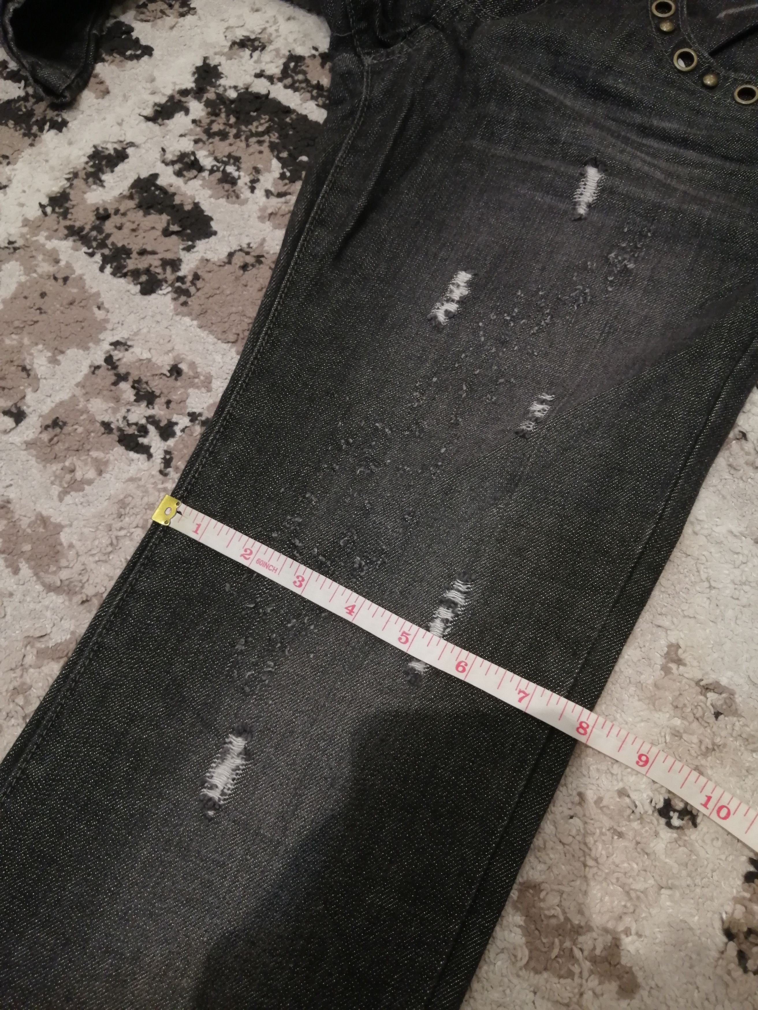 If Six Was Nine Japanese Brand Mix Leather Double Waist Jeans Size US 32 / EU 48 - 12 Thumbnail