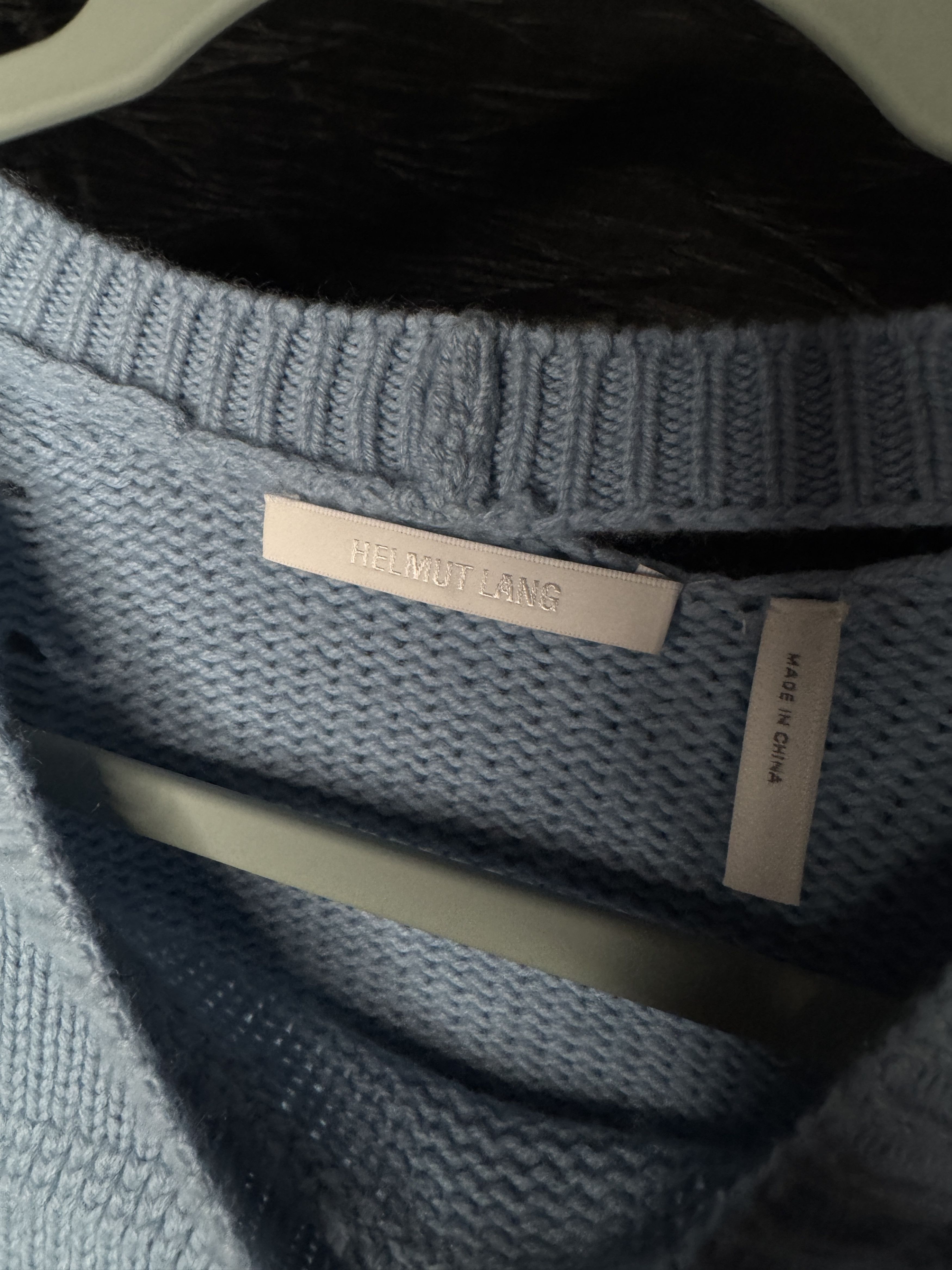 Helmut Lang Helmut Lang Blue Wool Distressed Sweater Size S / US 4 / IT 40 - 2 Thumbnail