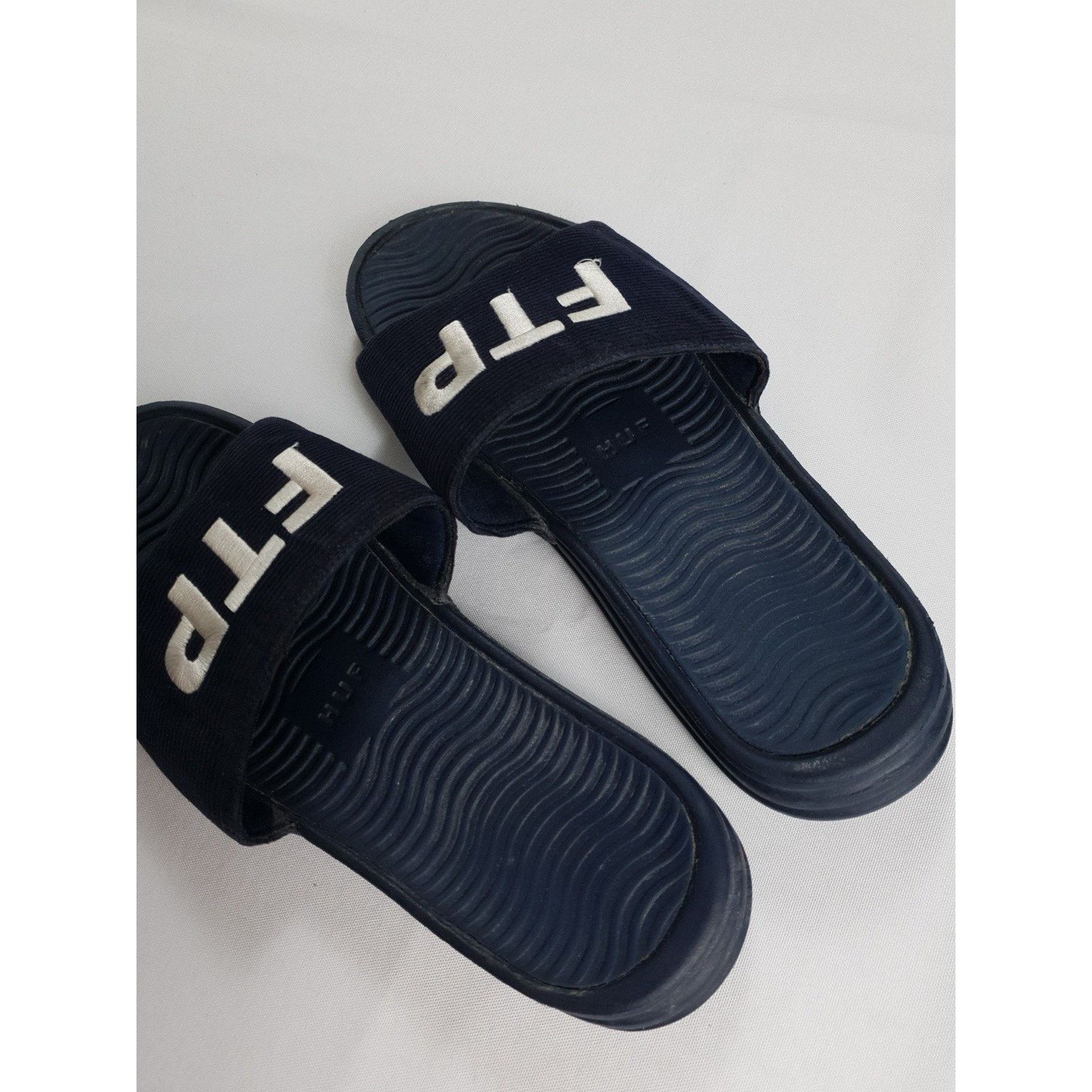 Fuck The Population FTP FuckThePopulation x HUF Worldwide Corduroy Logo Slides Size US 10 / EU 43 - 3 Thumbnail