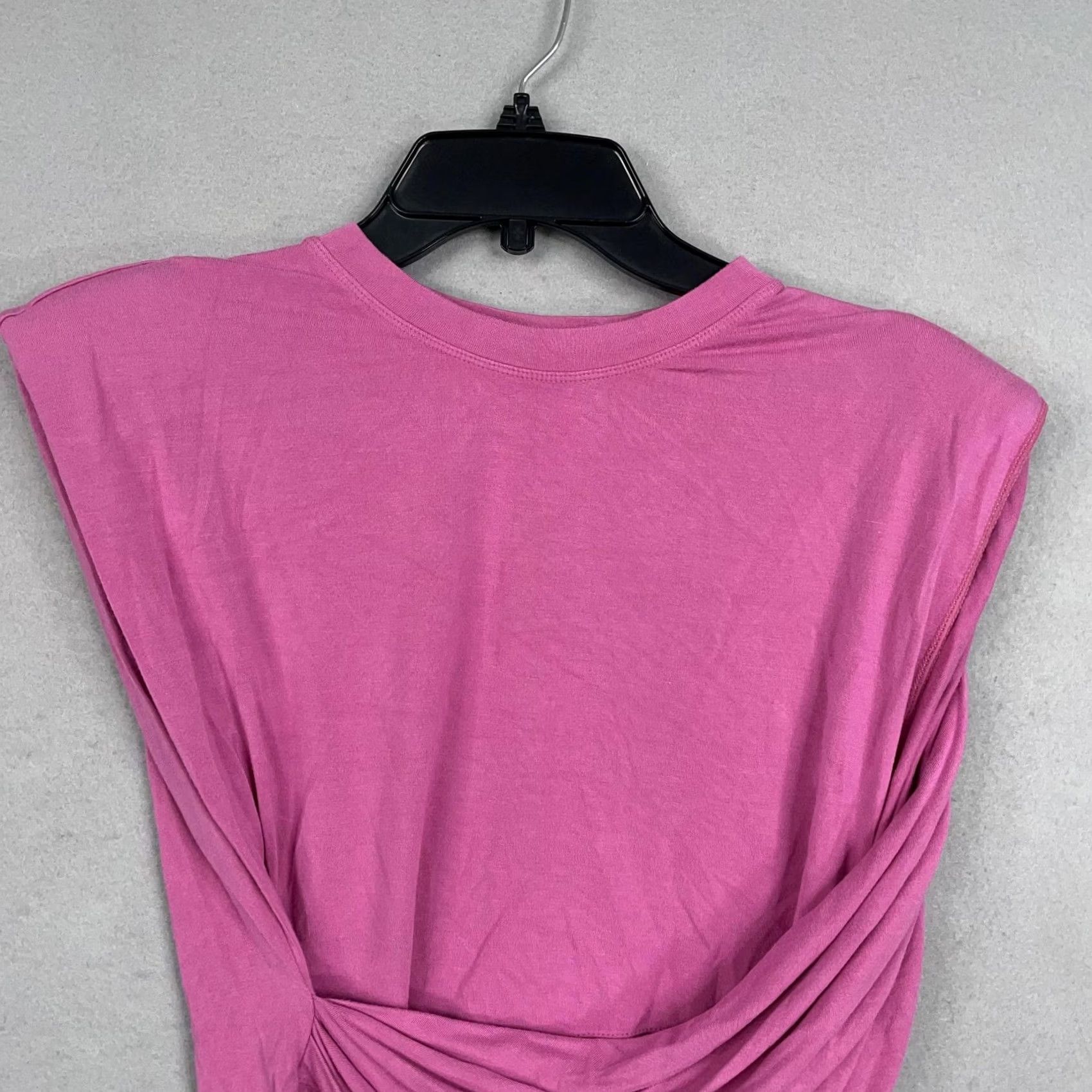 Jonathan Simkhai Jonathan Simkhai Shirt Womens Medium Pink Draped Ruched Sleeveless Top Size M / US 6-8 / IT 42-44 - 2 Thumbnail