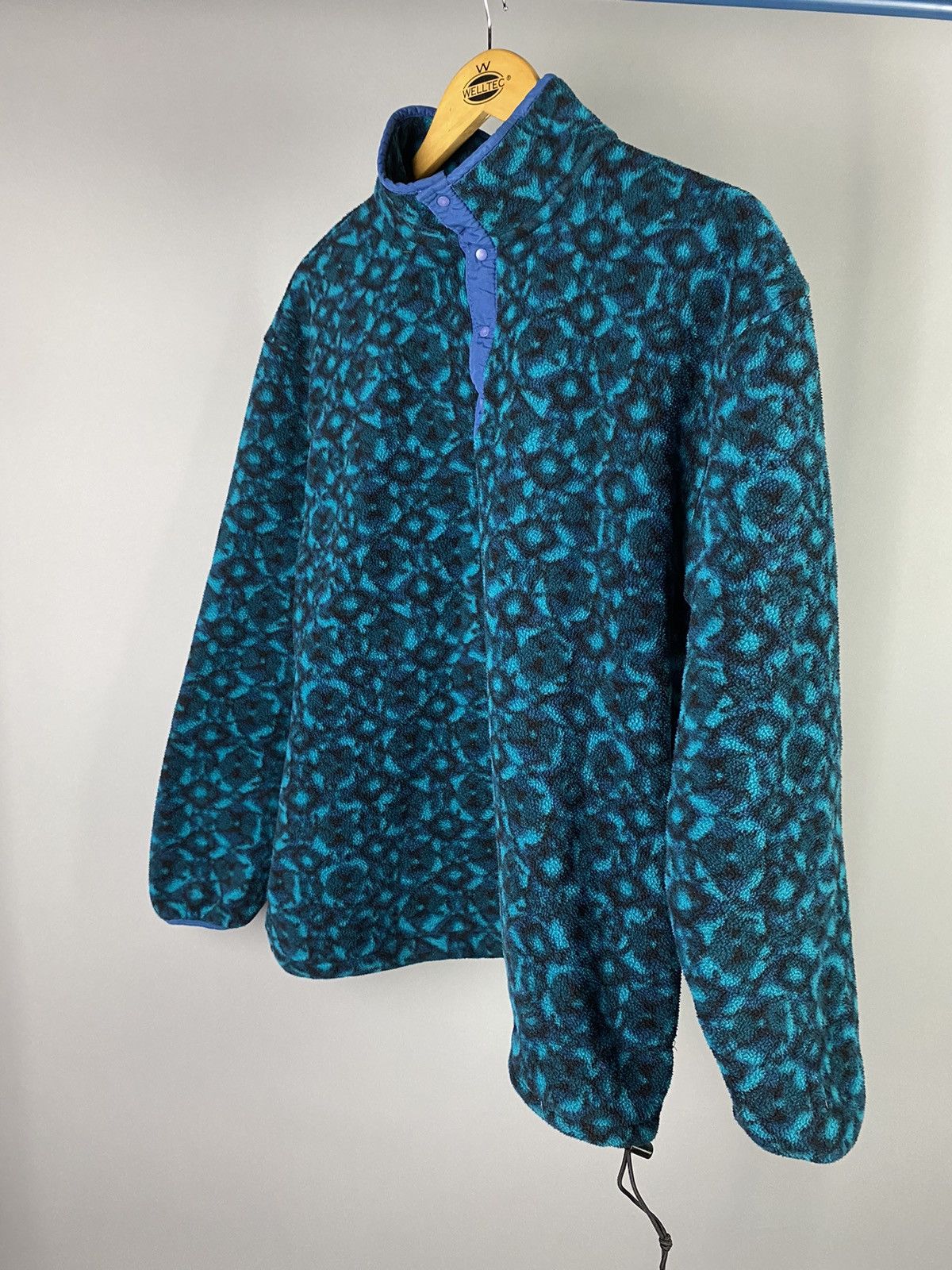 Japanese Brand × Vintage Vintage Blue Patterned Fleece Pullover Size US M / EU 48-50 / 2 - 2 Thumbnail