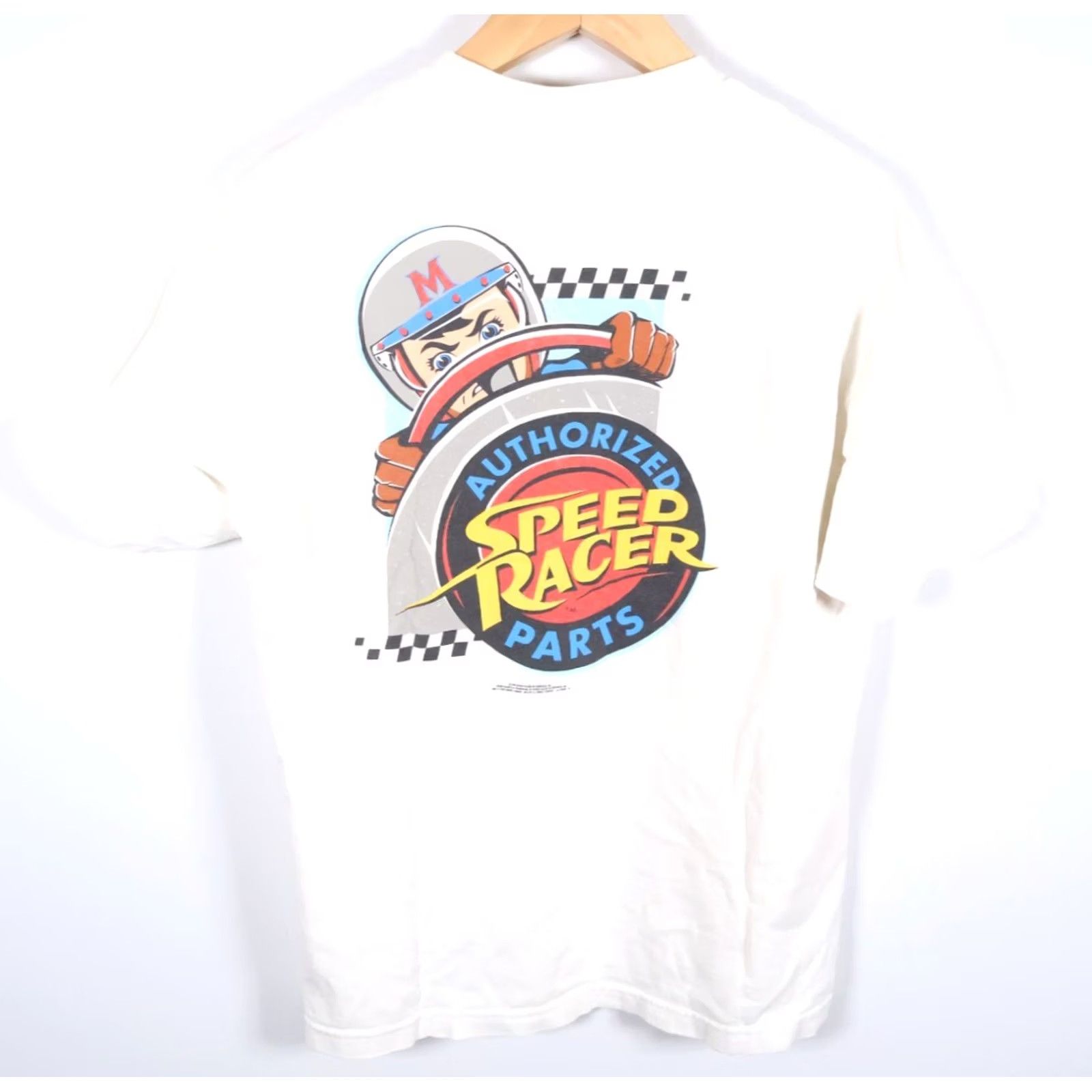 Doublet VINTAGE Speed Racer T-Shirt Adult XL White Double-Sided Print 1998 Mach Car (Flaws) Size US XL / EU 56 / 4 - 2 Thumbnail