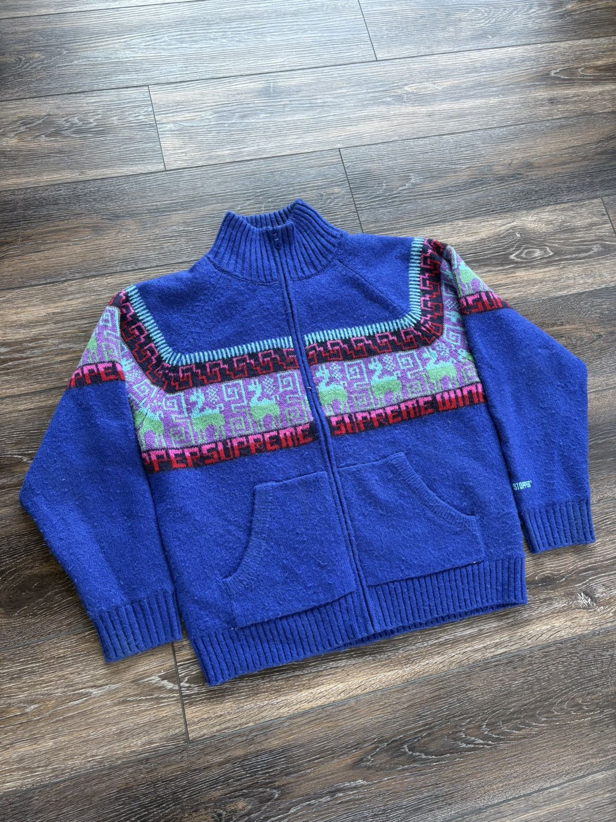 Supreme × Umbro Supreme Umbro Zip Up Sweater in Light Blue | Grailed