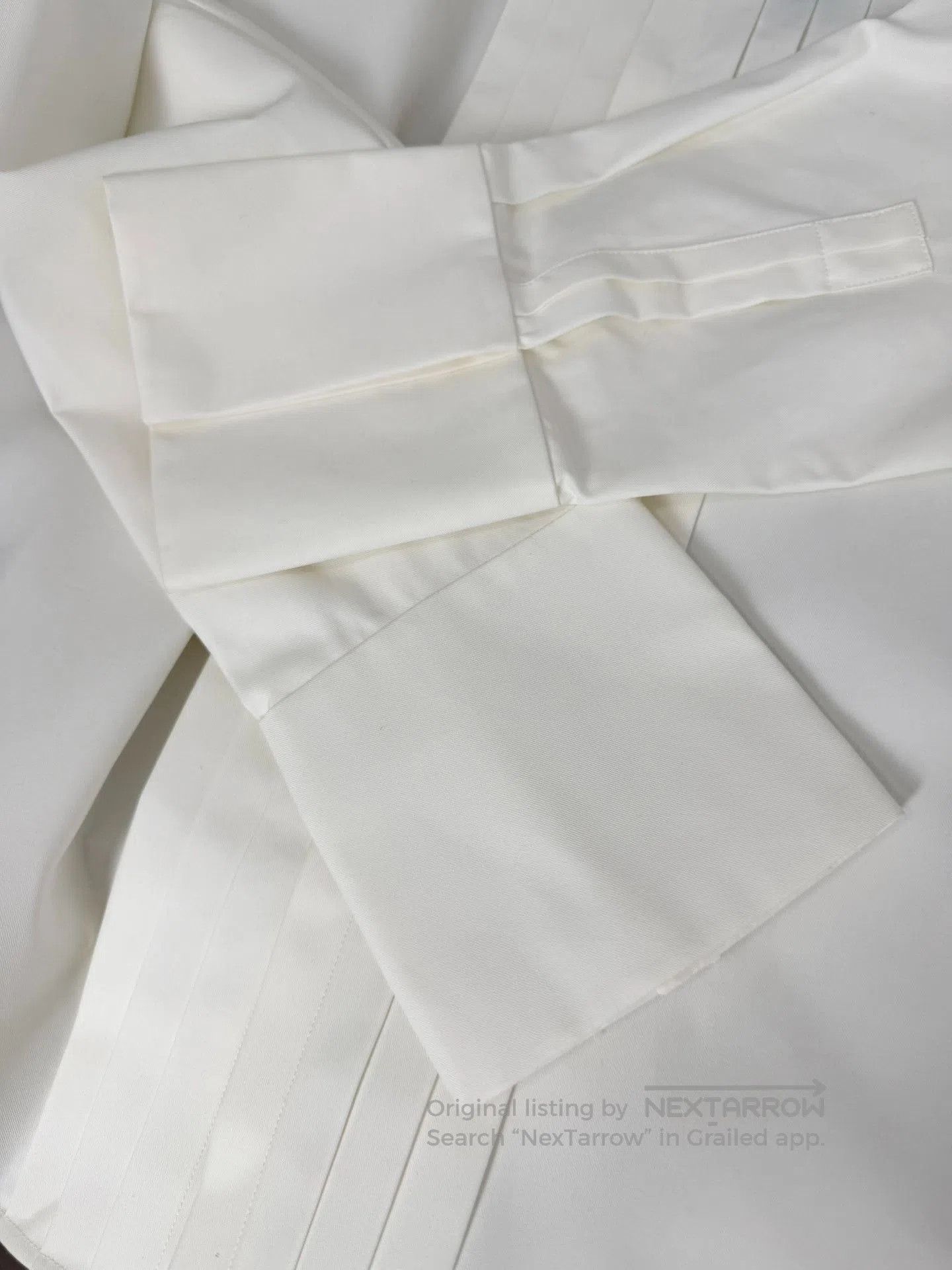 Saint Laurent Paris Saint Laurent White Pleated Dress Shirt. Size US M / EU 48-50 / 2 - 4 Thumbnail