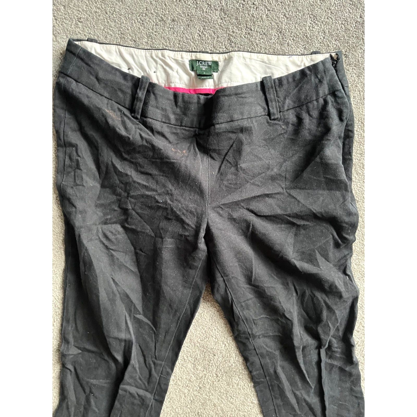 Vintage J CREW Factory Women Winnie Pant Stretch Twill Side Zipper Black Size 4 Pants Regular Womens Modest Cropped 24 in Inseam Zipper Twill Stretch Side Zip Size 27" / US 4 / IT 40 - 2 Thumbnail