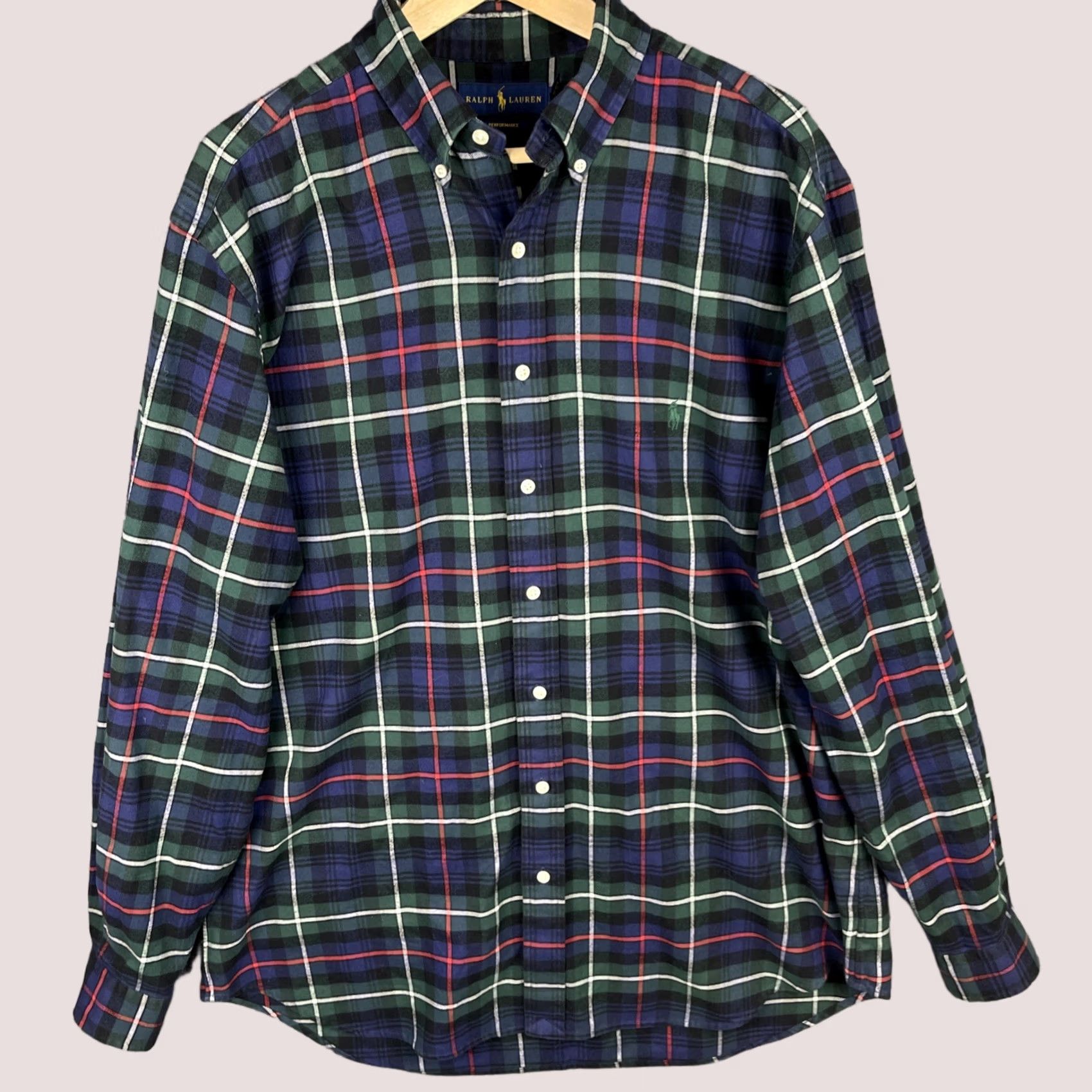 Ralph Lauren Ralph Lauren Shirt Mens Large Tall Blue Performance Button Down Long Sleeve Size US L / EU 52-54 / 3 - 1 Thumbnail