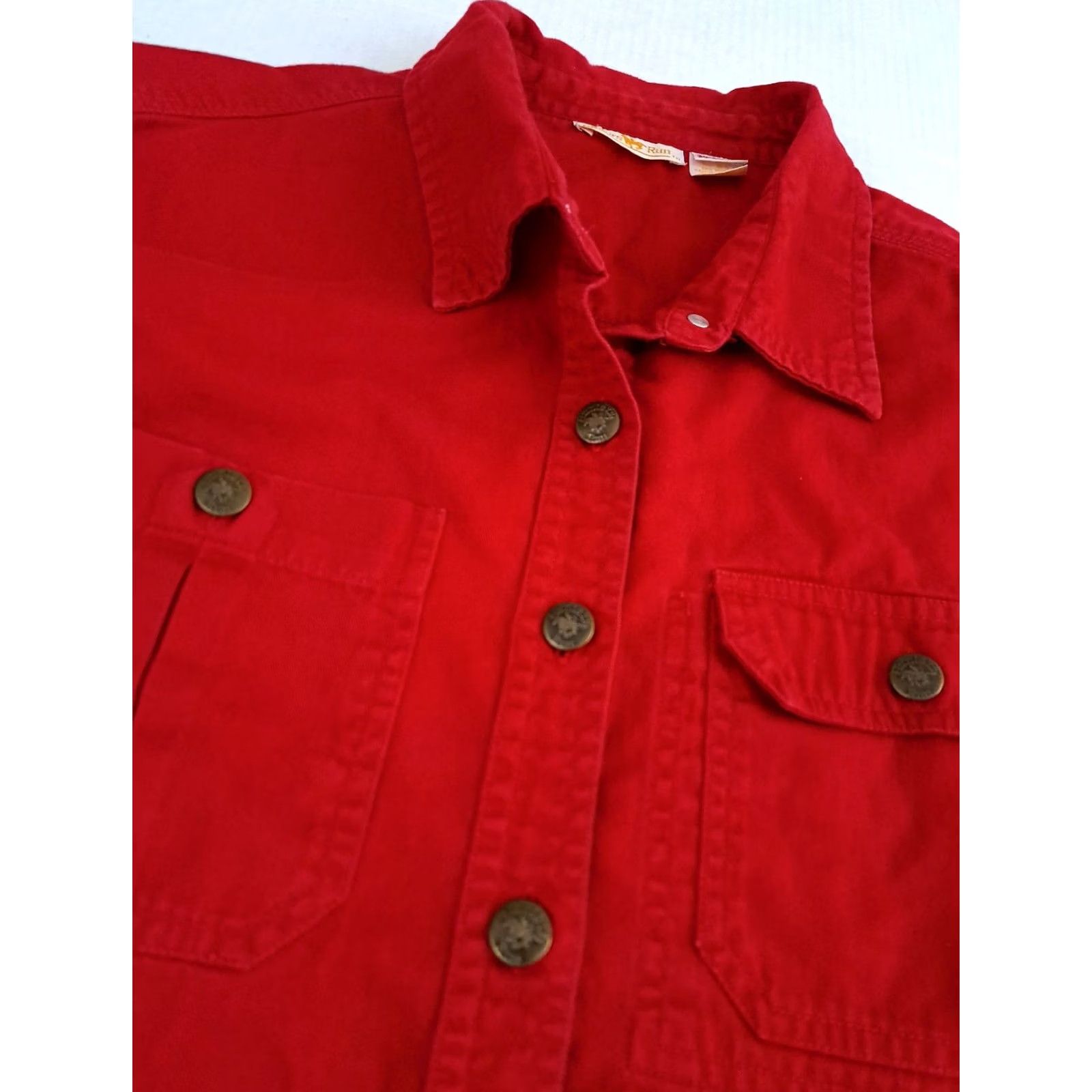 Hunter VINTAGE Hunters run Shirt Mens 2XL Red Heavy Canvas Metal Button Outdoor Size US XXL / EU 58 / 5 - 4 Thumbnail