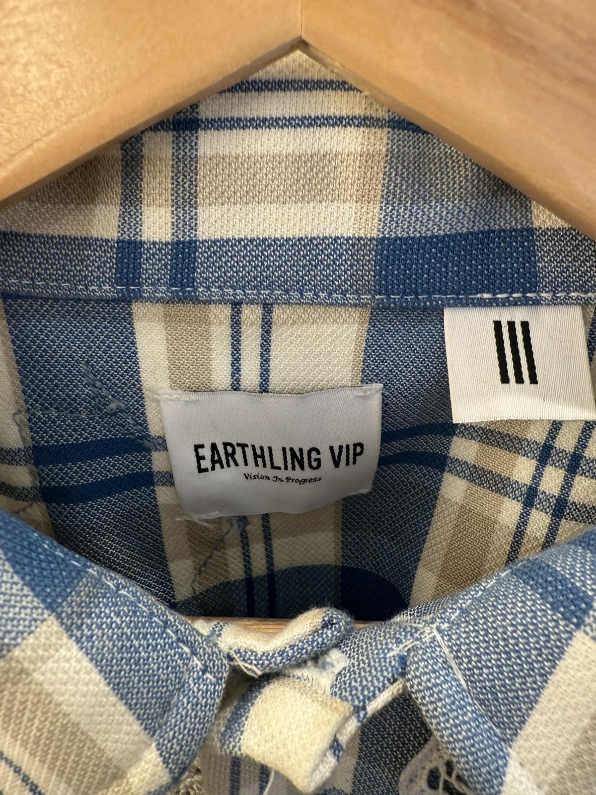 Earthling Earthling VIP check shirt Large (3 - III) boxy crop fit RARE Size US L / EU 52-54 / 3 - 5 Thumbnail