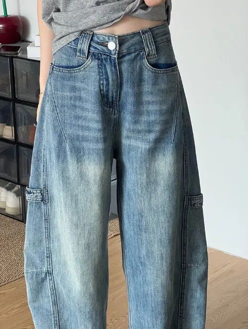 Japanese Brand VIBE Light blue men's high street workwear scimitar jeans Size US 32 / EU 48 - 7 Thumbnail