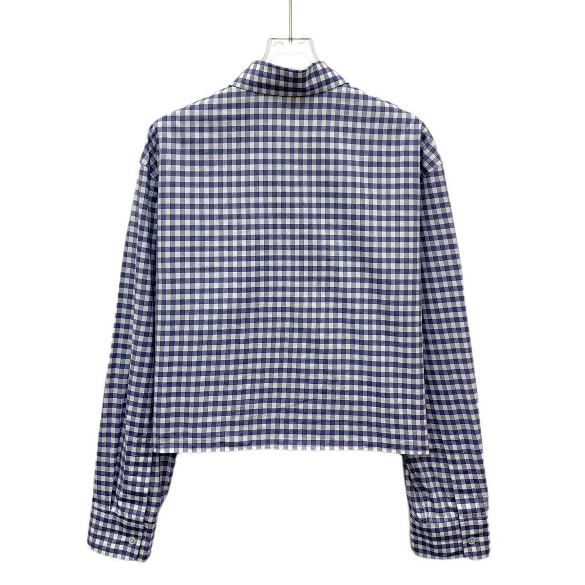 Celine Celine Plaid Triomphe Embroidered Long Sleeve Shirt K26WX Size S / US 4 / IT 40 - 2 Thumbnail