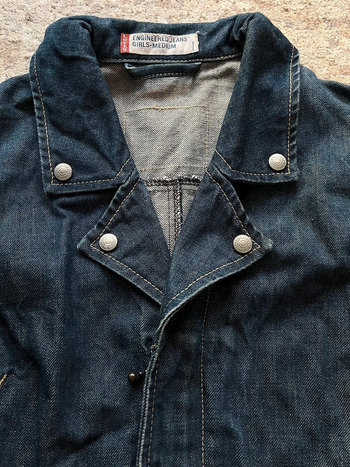 Levi's Levi's Engineered Jeans Sz M 2002 Y2K Denim Coat Jacket Size M / US 6-8 / IT 42-44 - 2 Thumbnail