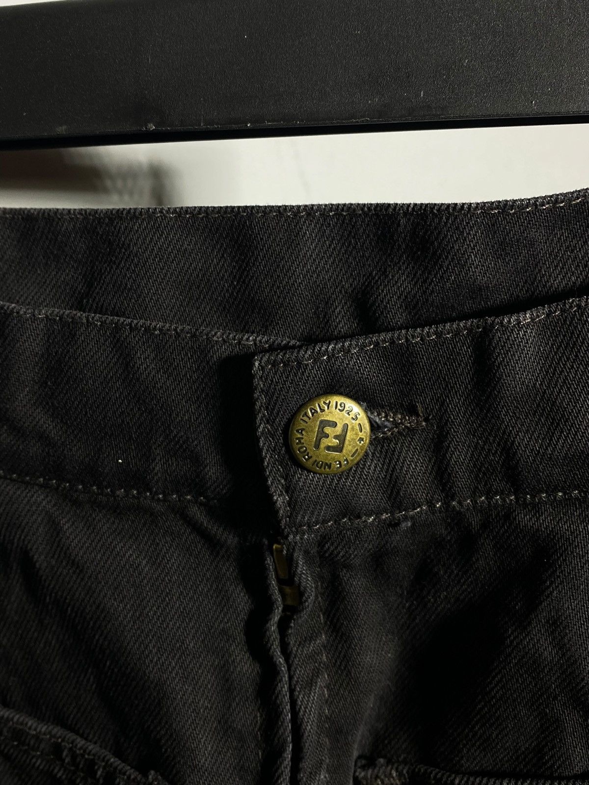 Fendi Vintage 90s Fendi Denim Skirt Monogram Pocket Detail Size 28" / US 6 / IT 42 - 15 Thumbnail