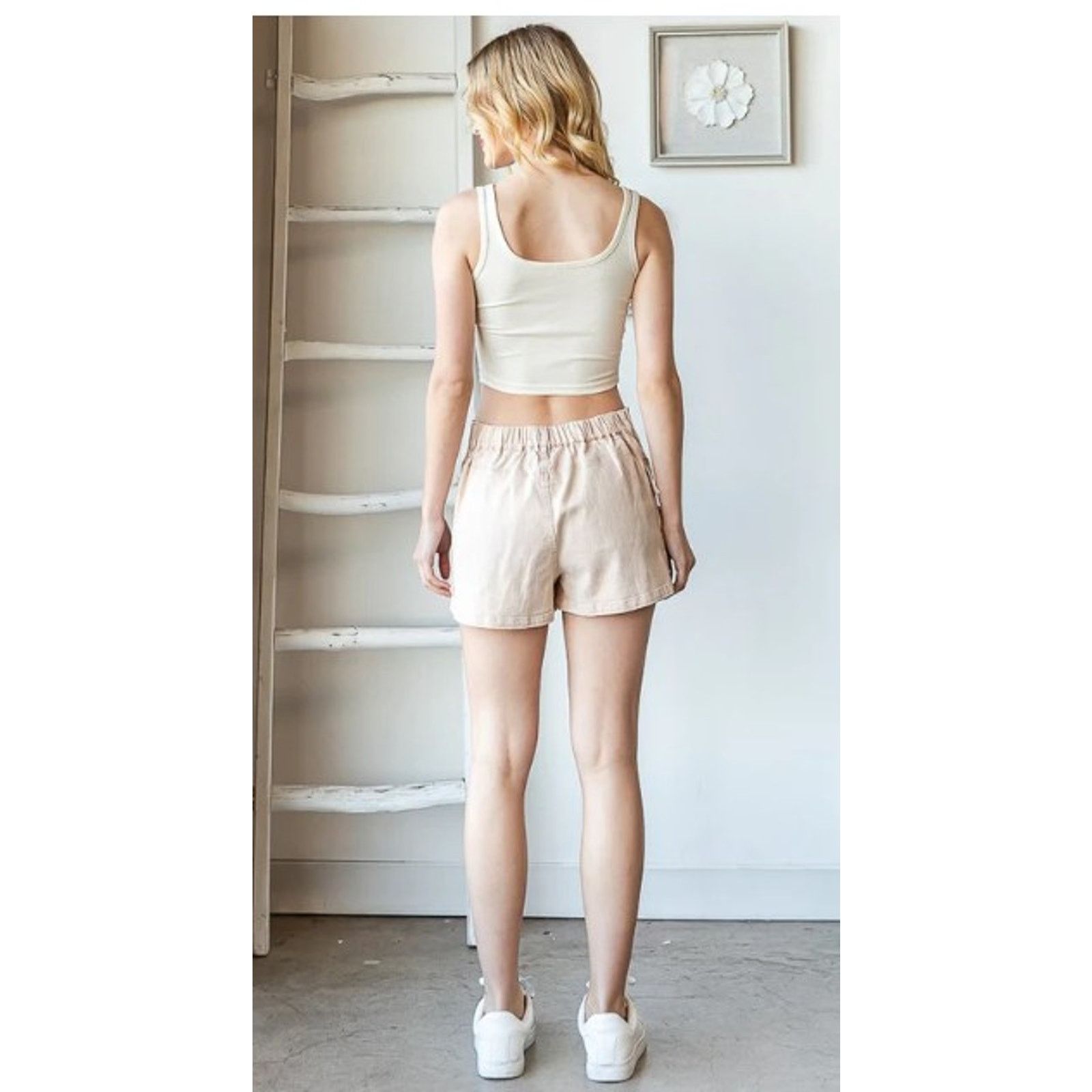Other Oli & Hali -JP0431 | Washed Cargo Mini Denim Skort - L Size 32" / US 10 / IT 46 - 2 Thumbnail