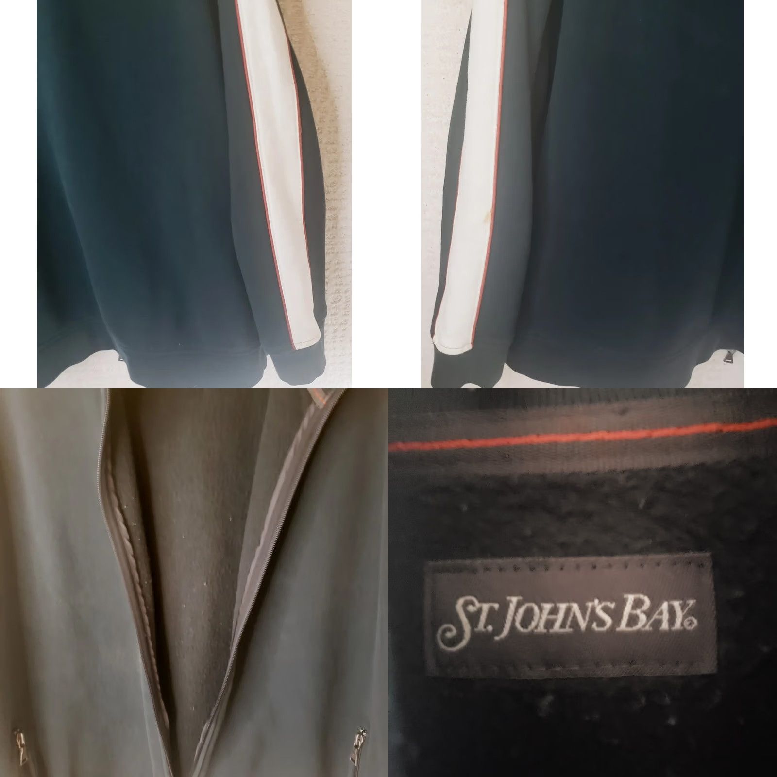 Vintage St. John'S Bay Jacket Mens XL Black White Orange Full Zip Pockets Mock Neck Size US XL / EU 56 / 4 - 9 Thumbnail