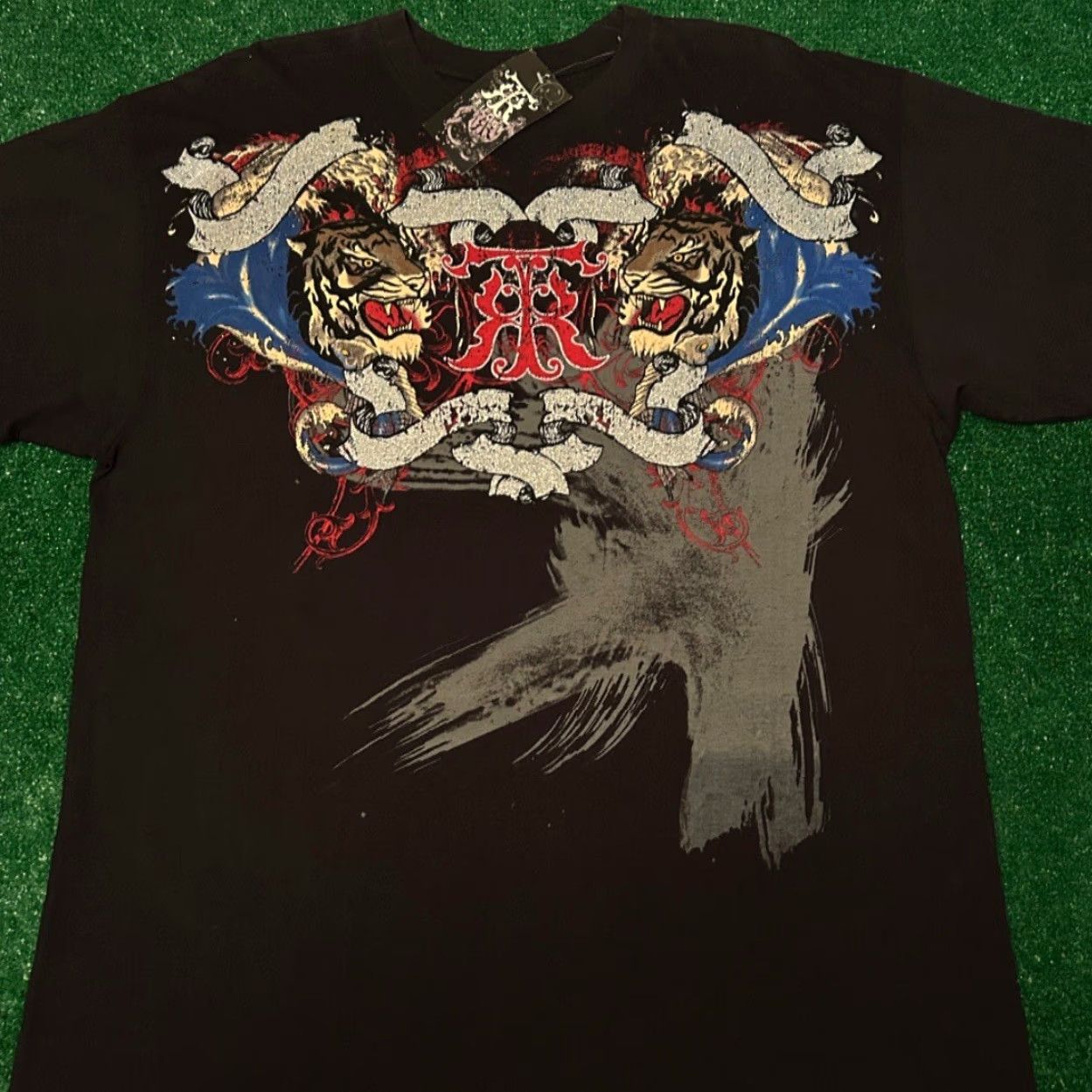 Vintage VINTAGE Trilogy MMA Tiger Tribal Wings Grunge Punk Hip Hop VTG Shirt Mens XL Black Tiger Tribal Wings Grunge Punk Hip Hop DX? Size US XL / EU 56 / 4 - 4 Thumbnail