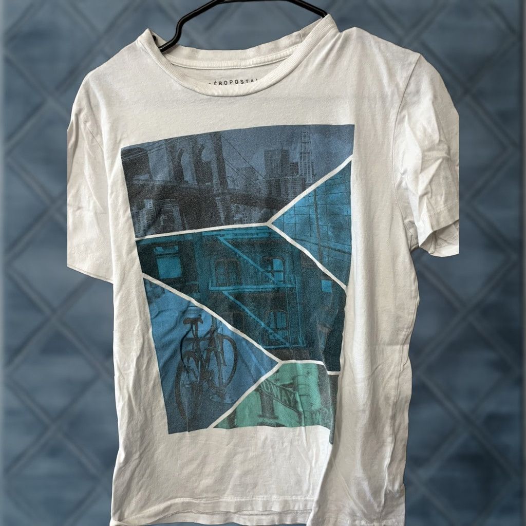 Aeropostale VINTAGE Aeropostale T-Shirt Shirt Mens S White Graphic Tee 90s Concert Casual Mens Small White Tee Size US S / EU 44-46 / 1 - 1 Thumbnail