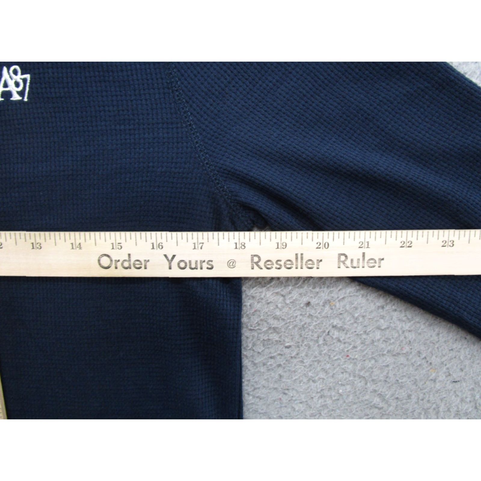 Aeropostale Aeropostale Mens Blue Wool Thermal Undershirt Knit Crew Neck T-Shirt Sleepwear Size S New Size US S / EU 44-46 / 1 - 5 Thumbnail