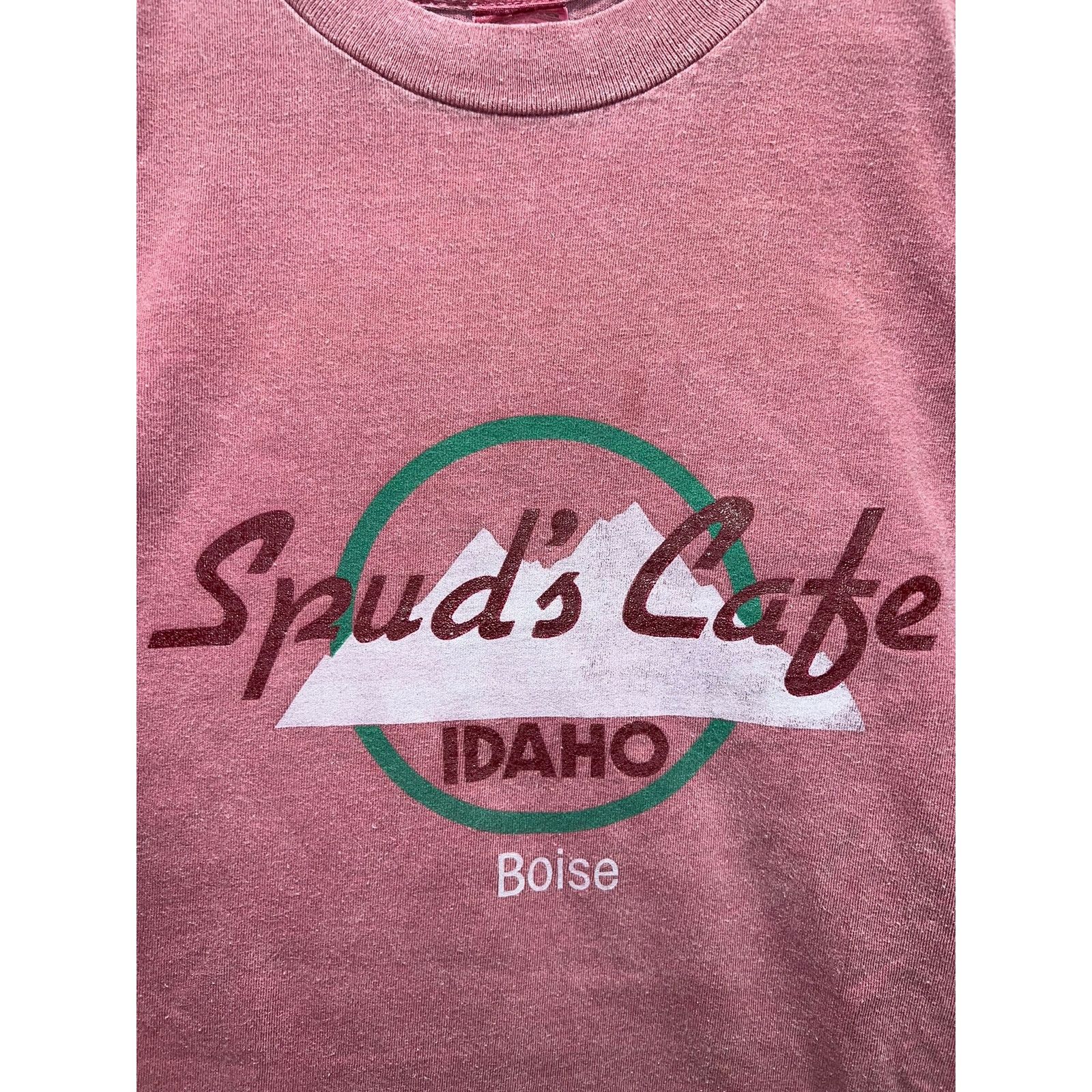 Vintage Vintage Spuds Cafe Shirt Boise Idaho Murina Red Tee 90s XL Size US XL / EU 56 / 4 - 2 Thumbnail