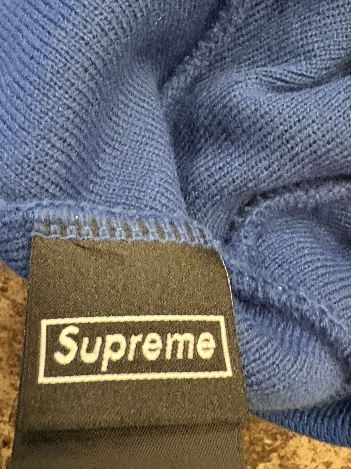 New Era × New York Yankees × Supreme NY yankees blue monogram beanie Size ONE SIZE - 5 Thumbnail